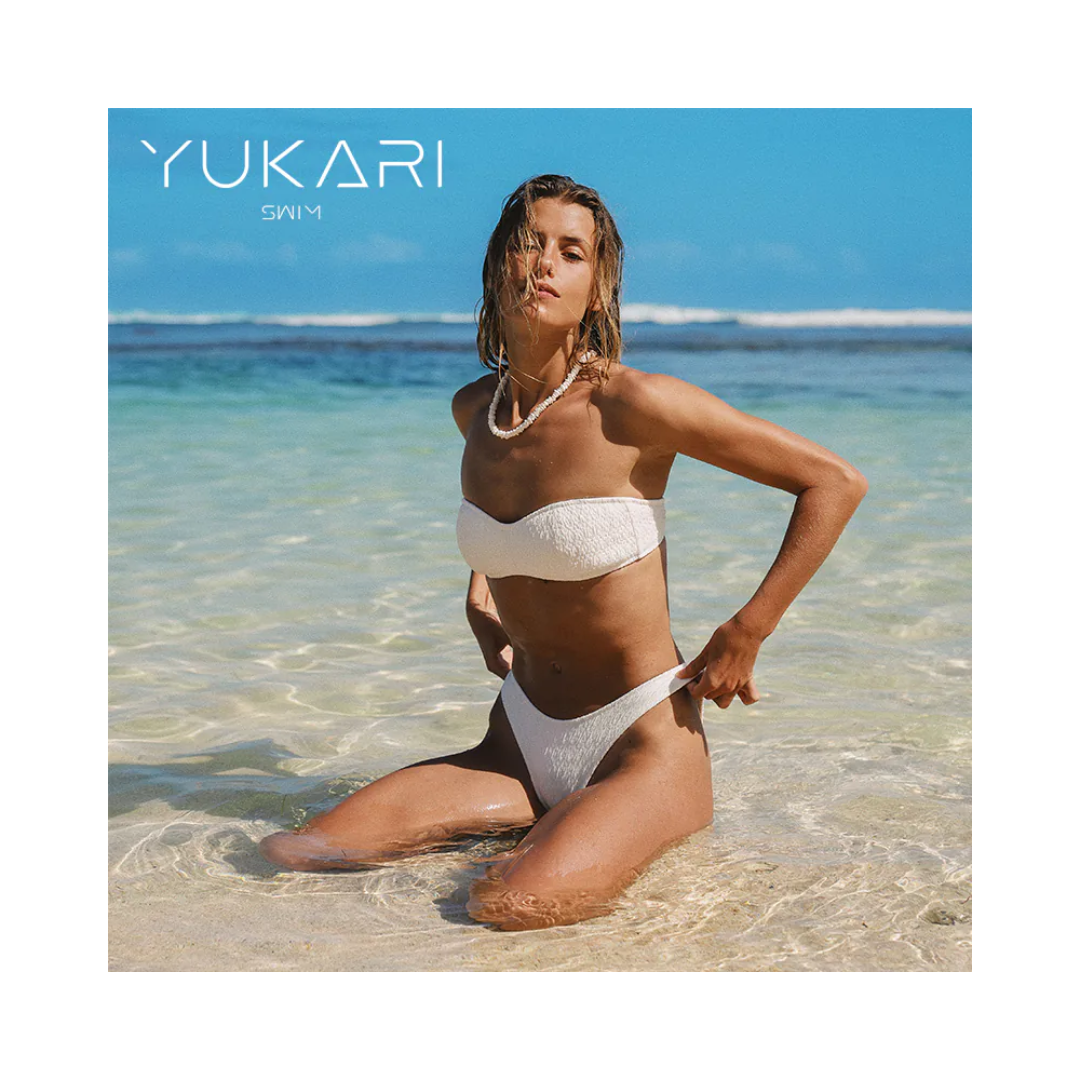 斷貨▲Yukari Amelie 紋路防滑平口肩帶比基尼 [TB160]