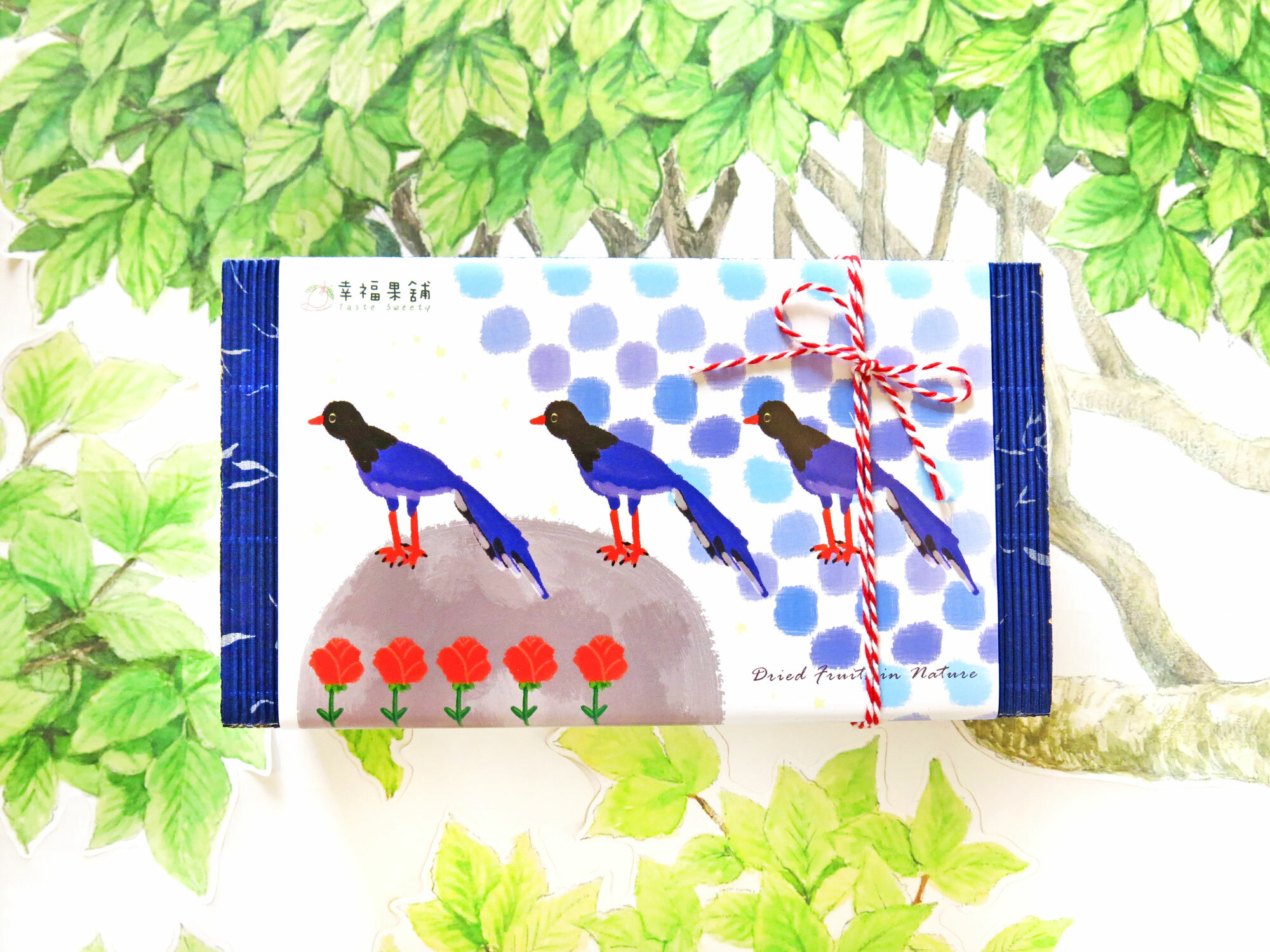 中秋大月藍鵲水果乾小禮盒8入