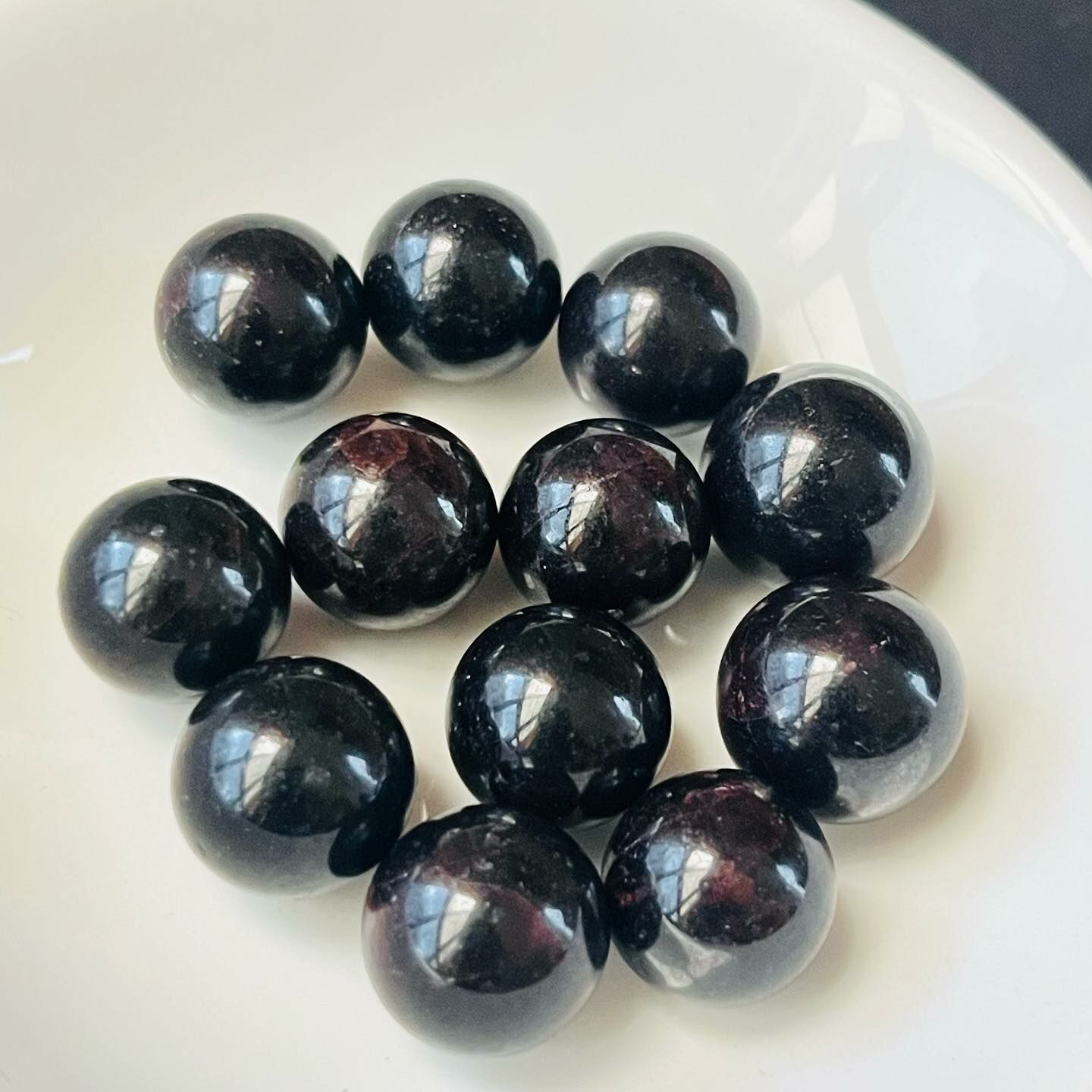 [原石] 十字星光石榴石 水晶小球