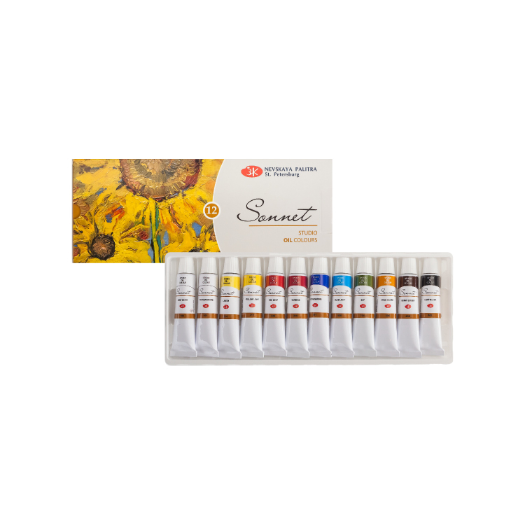 俄羅斯3K Sonnet 索內特 油畫顏料套組 12色 10ml 【買一送一】