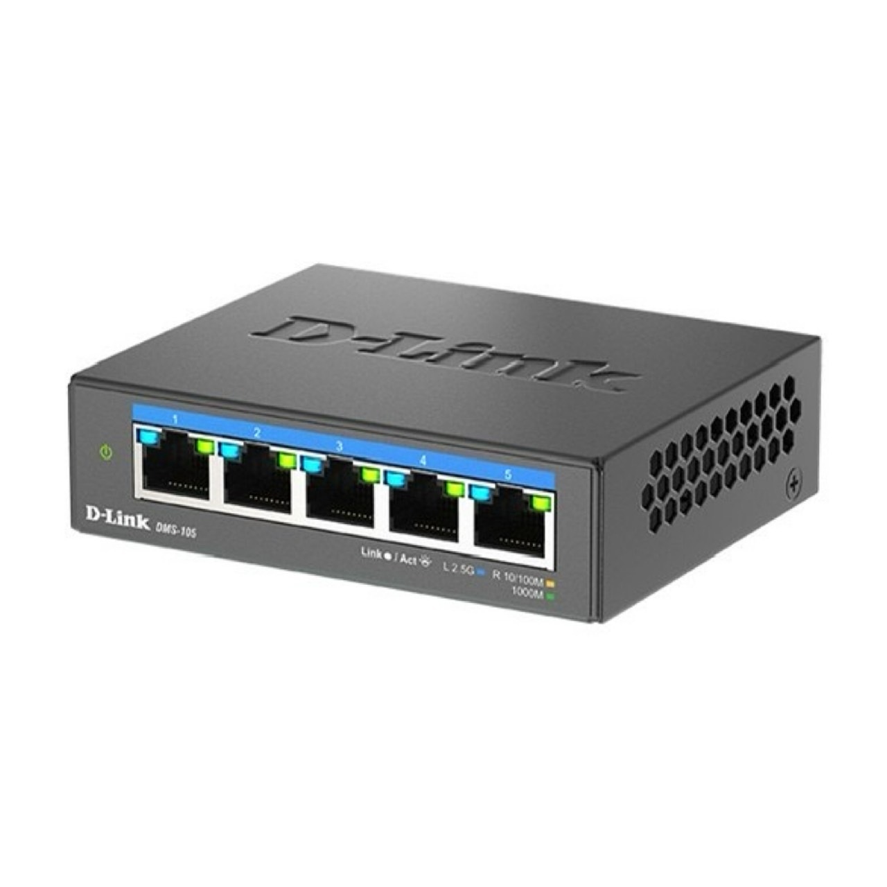 D-Link 友訊 DMS-105 5埠無網管 Multi-Gigabit 多網速交換器
