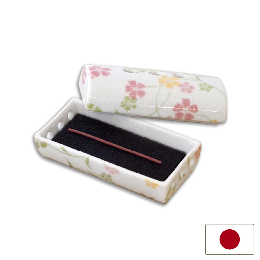 橫式迷你臥香盒 撫子花