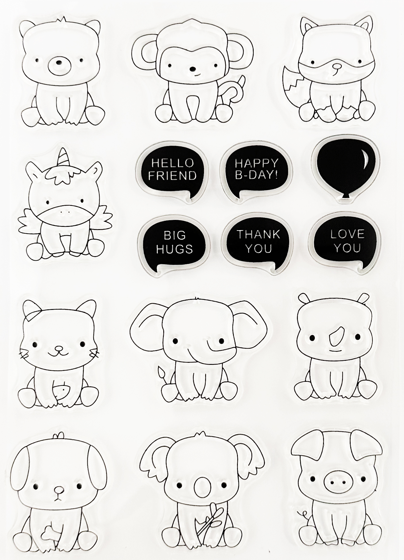 TS水晶印章 |萌萌動物卡  #TS31