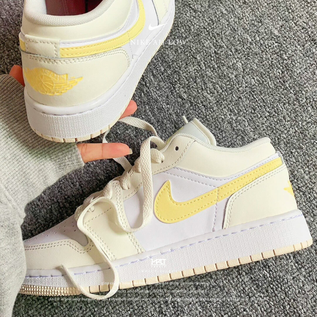 Nike AJ1 Low (GS) 檸檬黃 FV8486-181