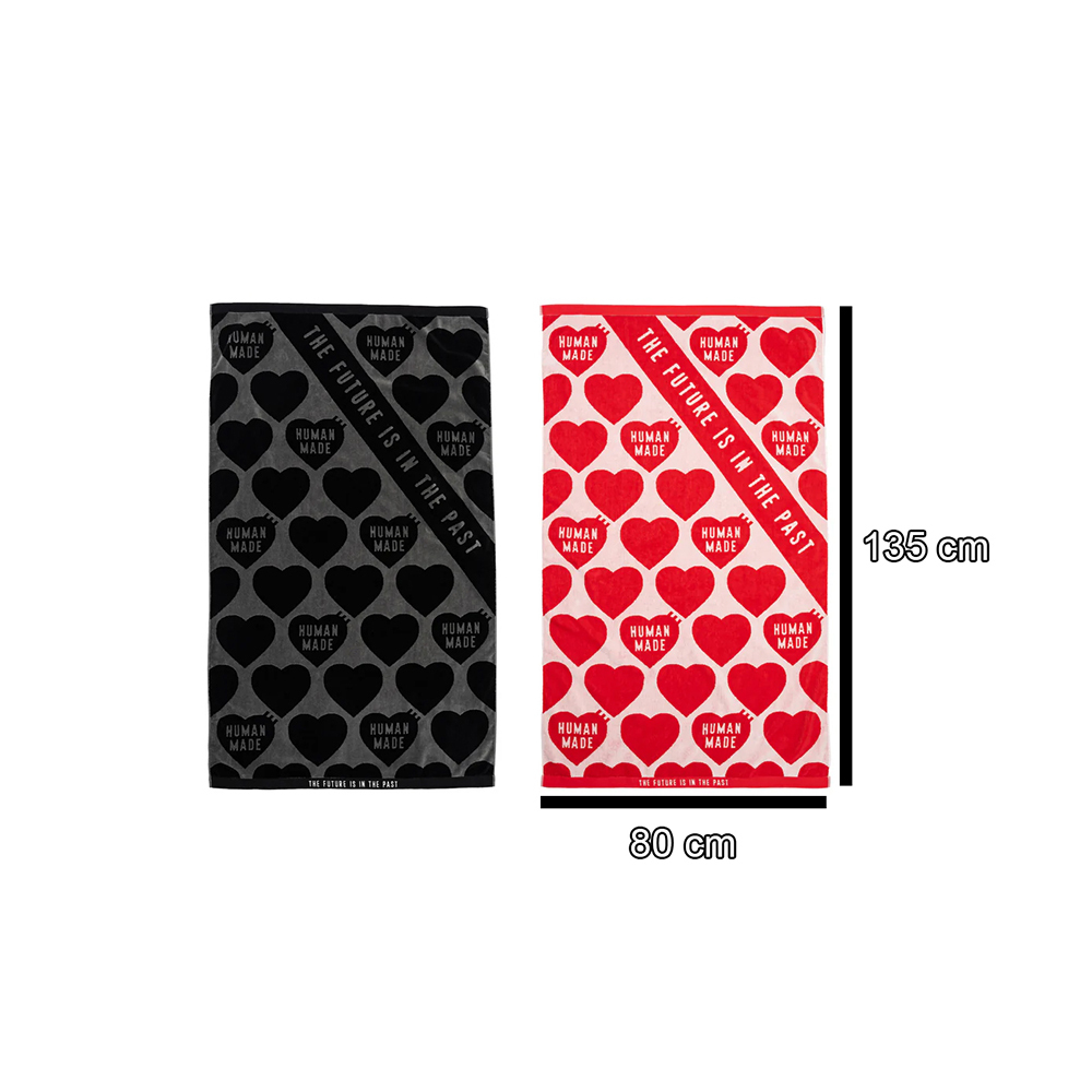 Human Made 愛心毛毯 紅 / 黑 HM27GD152 HM27GD152-BK