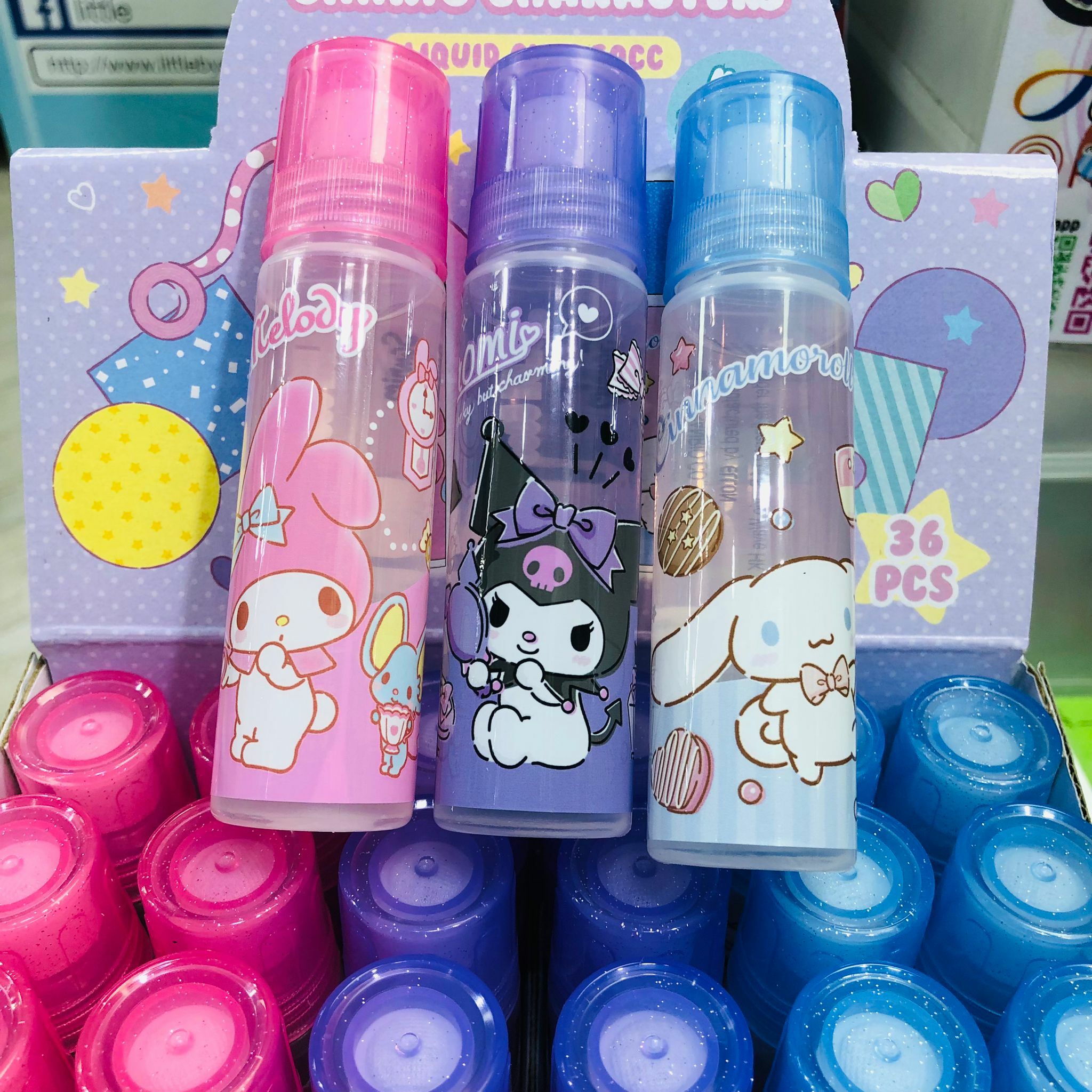 Sanrio  膠水 (kuromi/ 玉桂狗/melody)