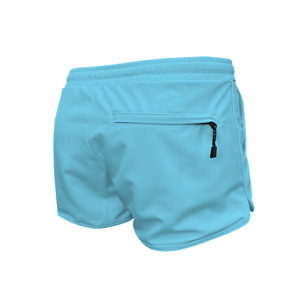 女士雙層游泳沙灘短褲 - 淺藍