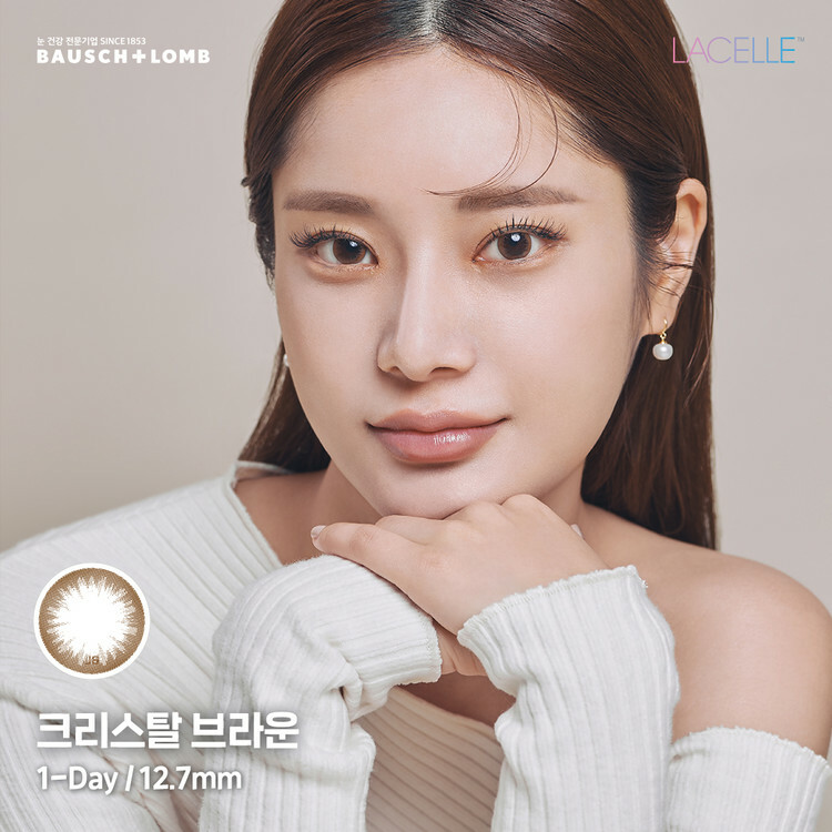 [韓版] 博士倫Bausch+Lomb Lacelle 1 Day Crystal Brown日拋棄彩色隱形眼鏡｜每盒6片