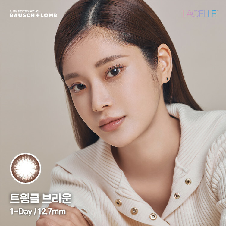 [韓版] 博士倫Bausch+Lomb Lacelle 1 Day Twinkle Brown日拋棄彩色隱形眼鏡｜每盒6片