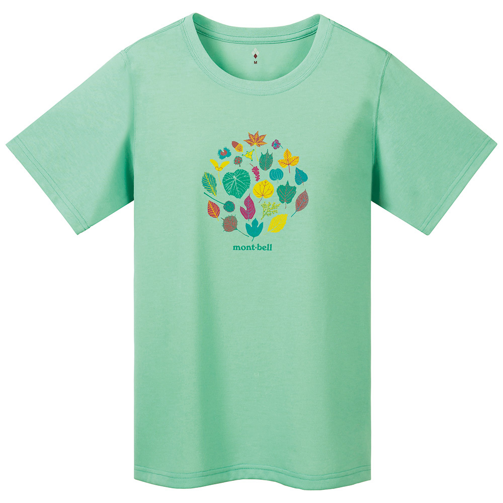【特價款】日本montbell: 快乾透氣 Wickron T Women's Mountain Leaves