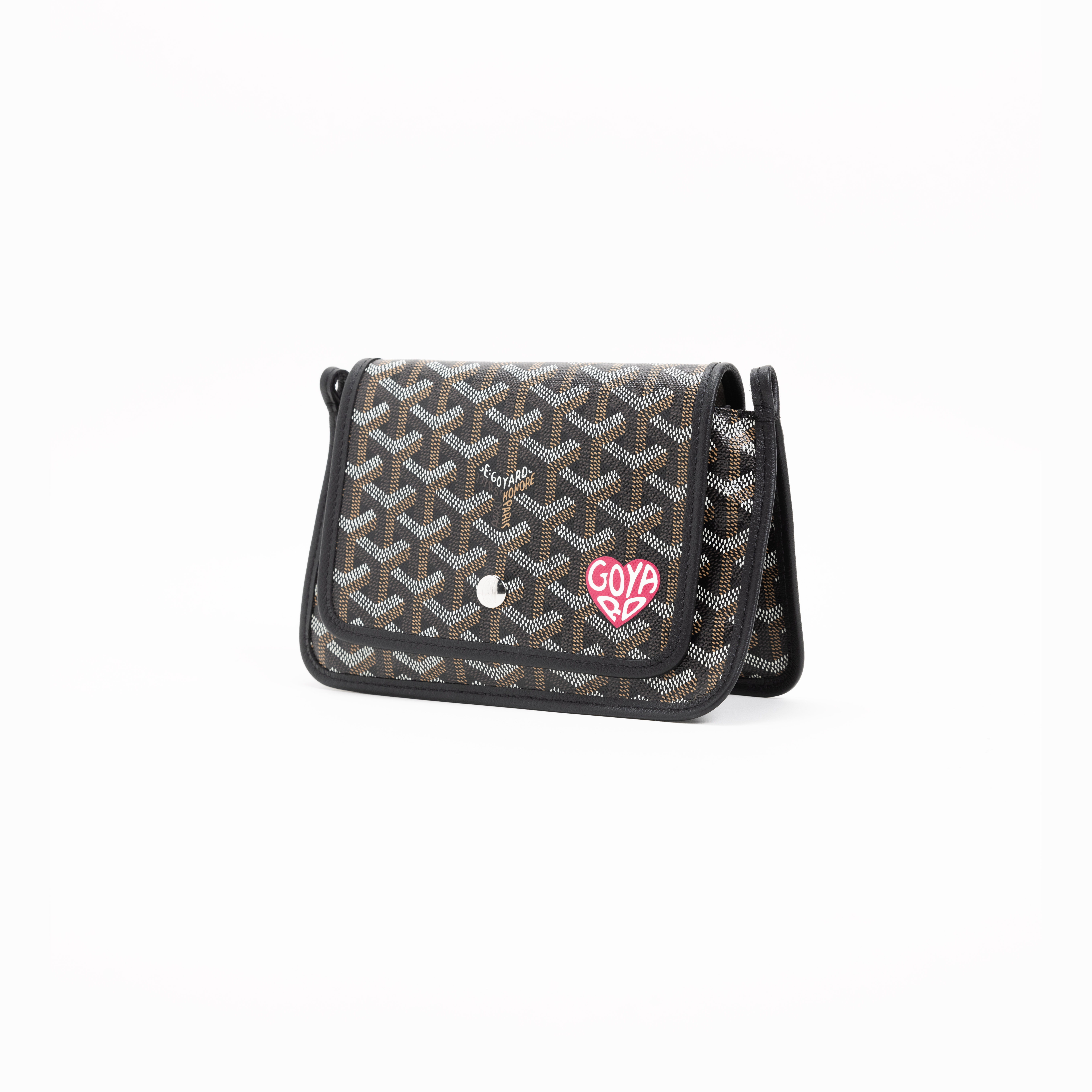 GOYARD PARIS PLUMET / POUCH WALLET BLACK CANVAS 信封包 愛心款-APMPLUMET-PM-01