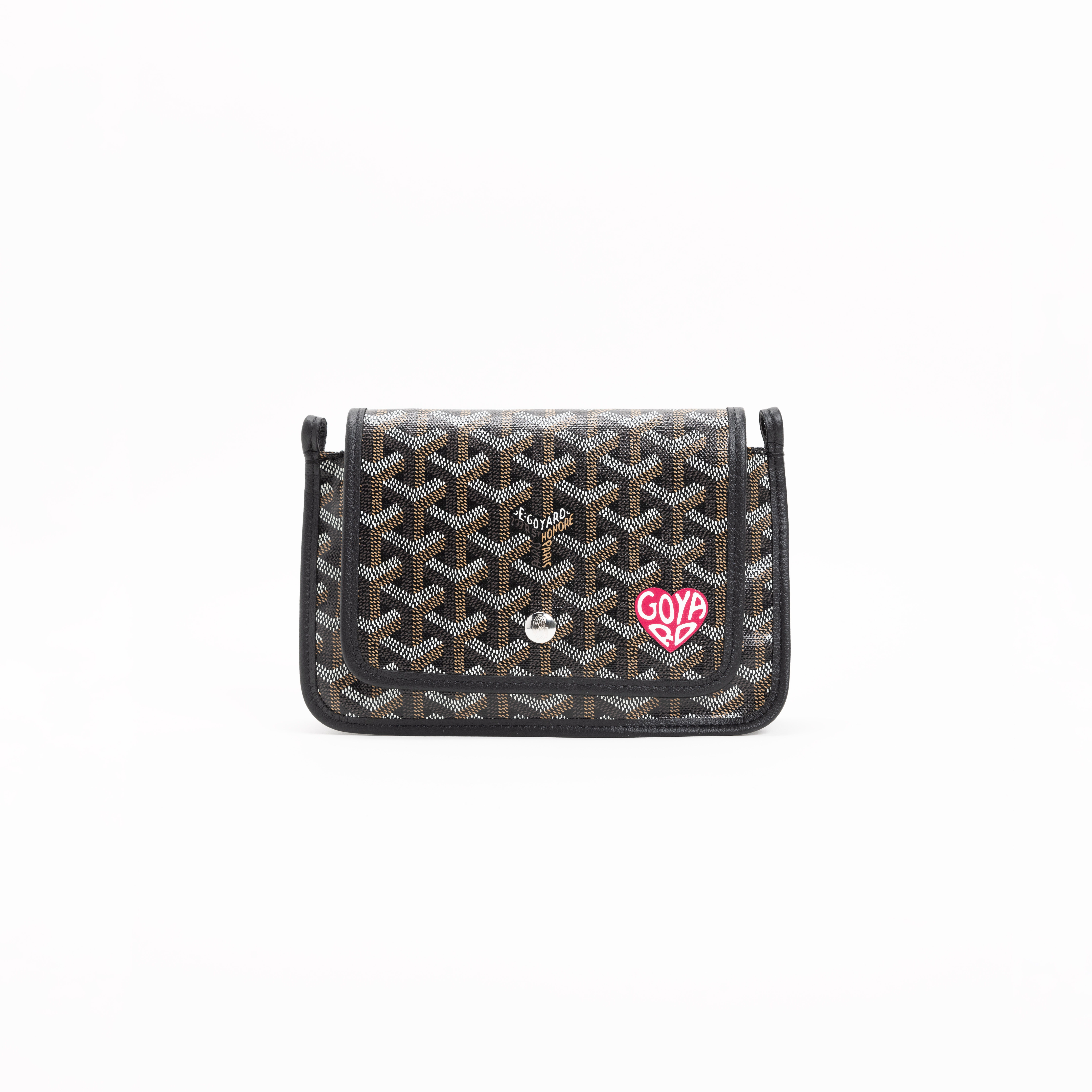 GOYARD PARIS PLUMET / POUCH WALLET BLACK CANVAS 信封包 愛心款-APMPLUMET-PM-01