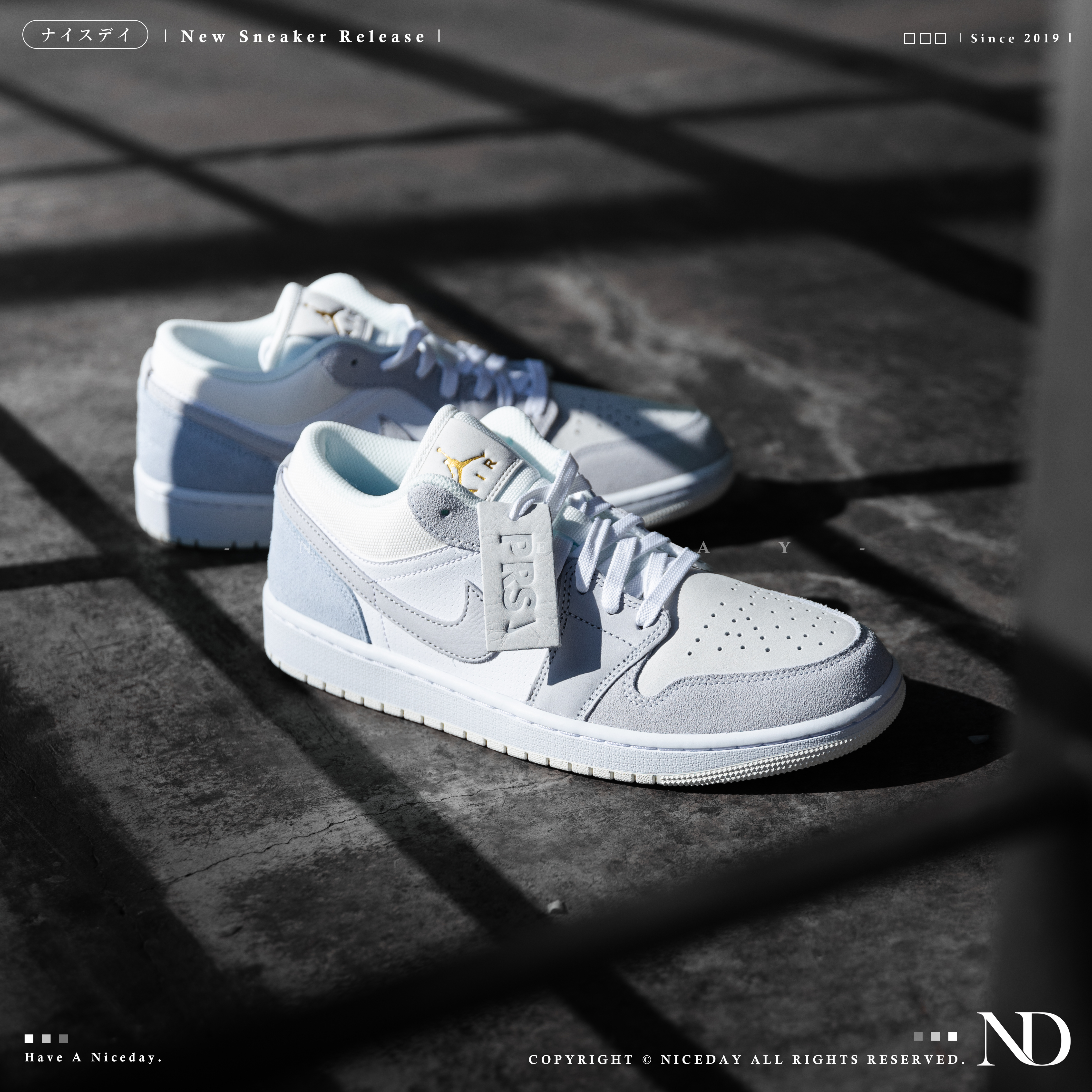 NICEDAY 代購 Air Jordan 1 Low Paris 巴黎 灰藍 麂皮 特殊色 CV3043-100