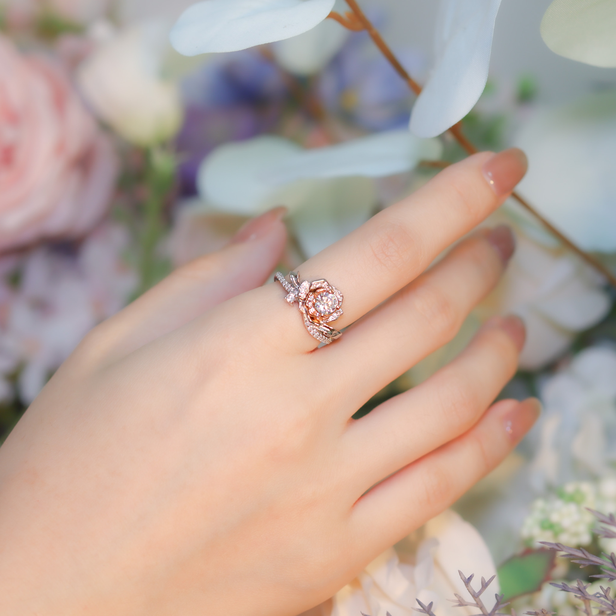 | 925 Silver・ White Gold | All Rounded Love Protection Ring  | RI0705 |