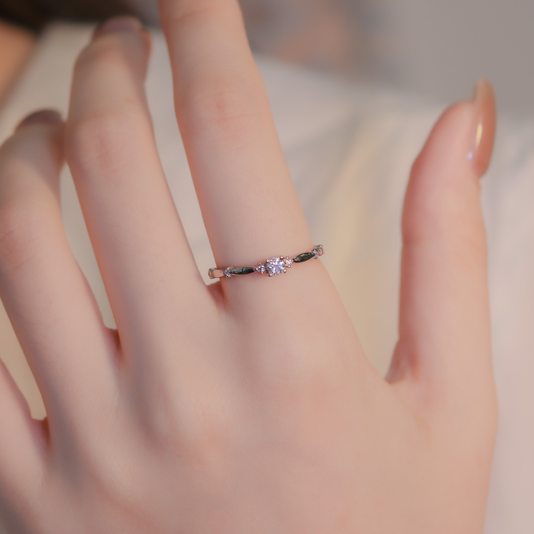 | 925 Silver・ White Gold | Stars Ring  | RI0703 |