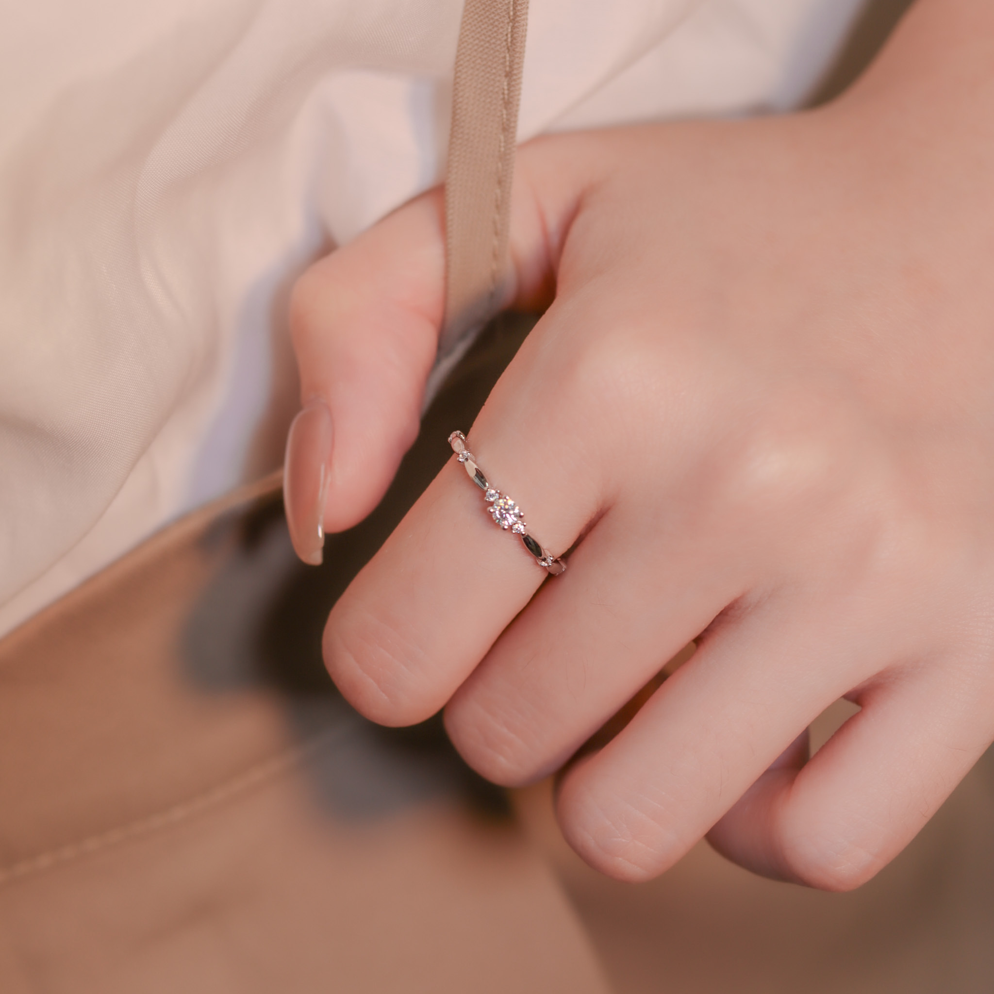 | 925 Silver・ White Gold | Stars Ring  | RI0703 |