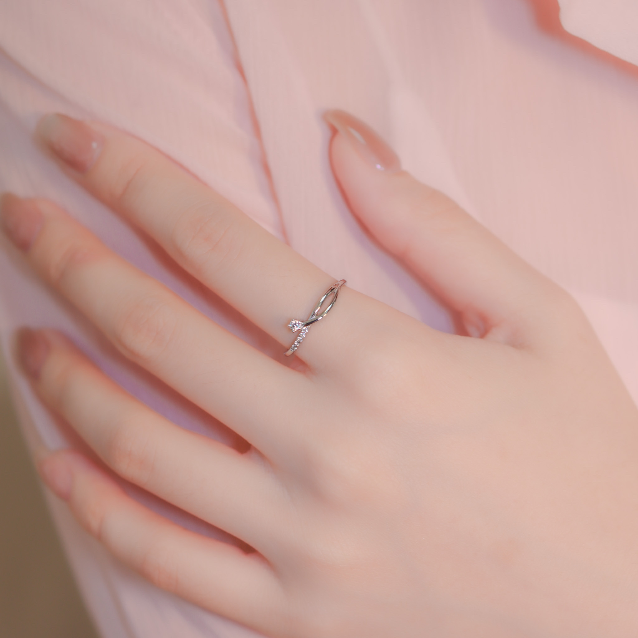 | 925 Silver・ White Gold | Shooting Stars Ring | RI0702 |