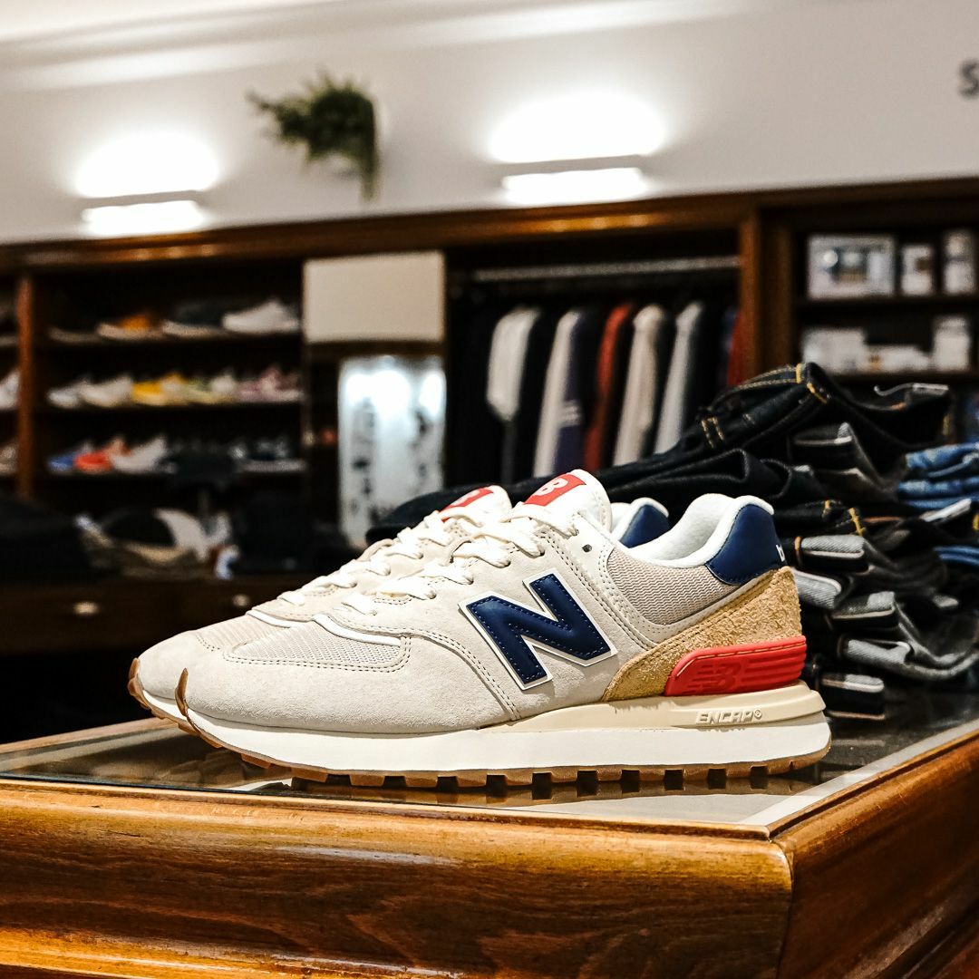 New Balance 574 Legacy 奶油象牙 海軍藍 厚底 男女 基本款 U574LGNV