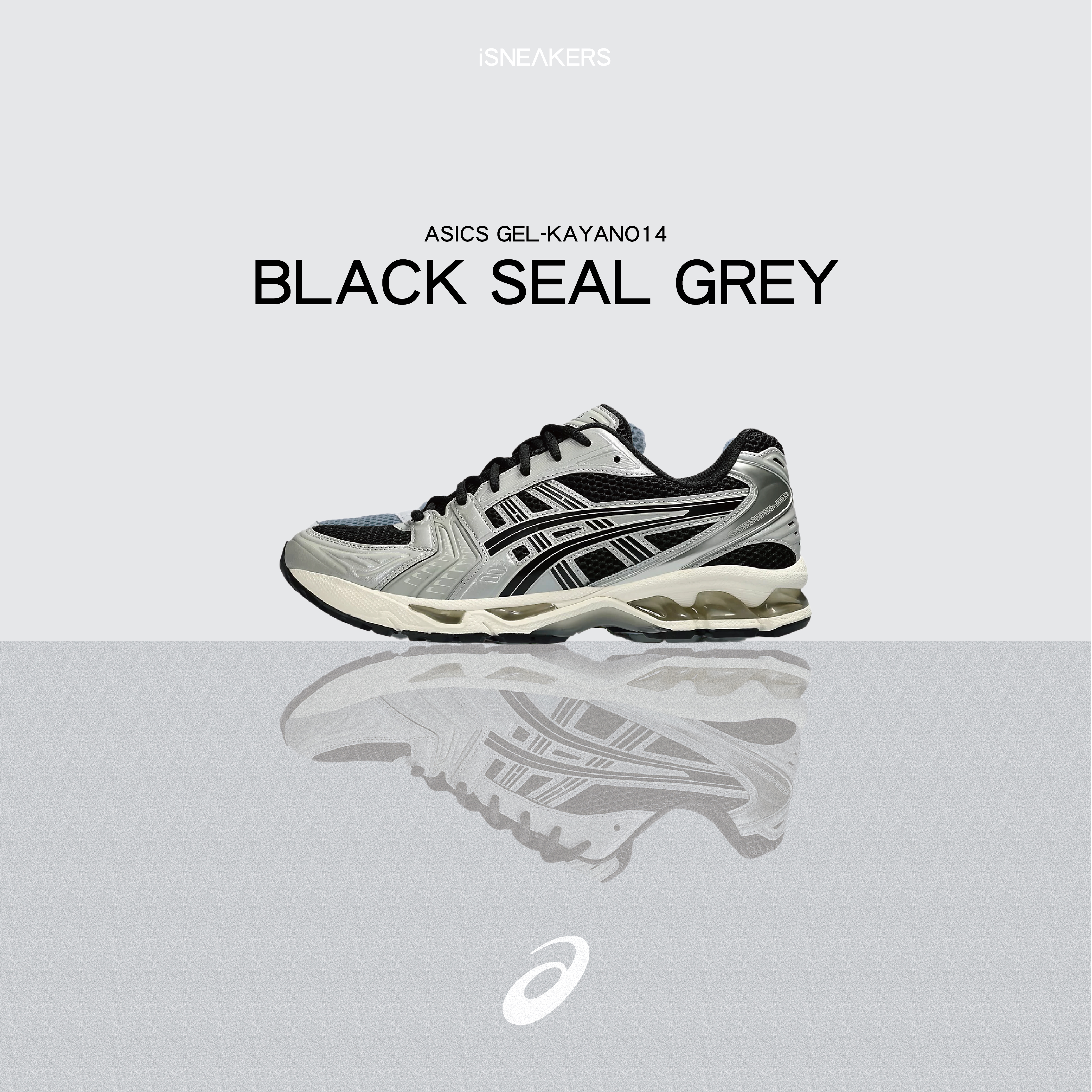 iSNEAKERS｜Asics Gel-Kayano14 "Black Seal Grey" 黑銀金屬 1201A019-005