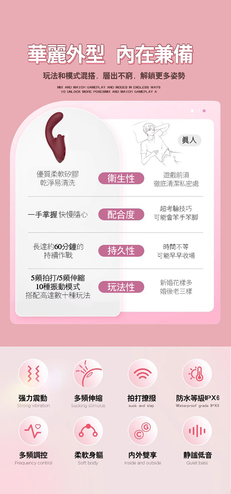 Kissen Tide 浪拍彈力球 衝刺震動按摩器 vibrator massager