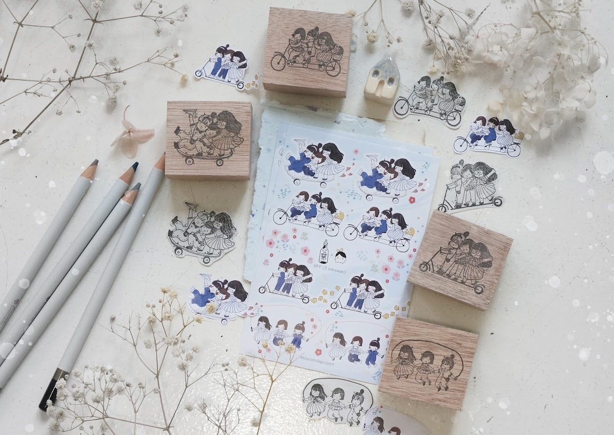 Blackmilk Project x Ms Bulat BFF (3 sekawan) Stamp