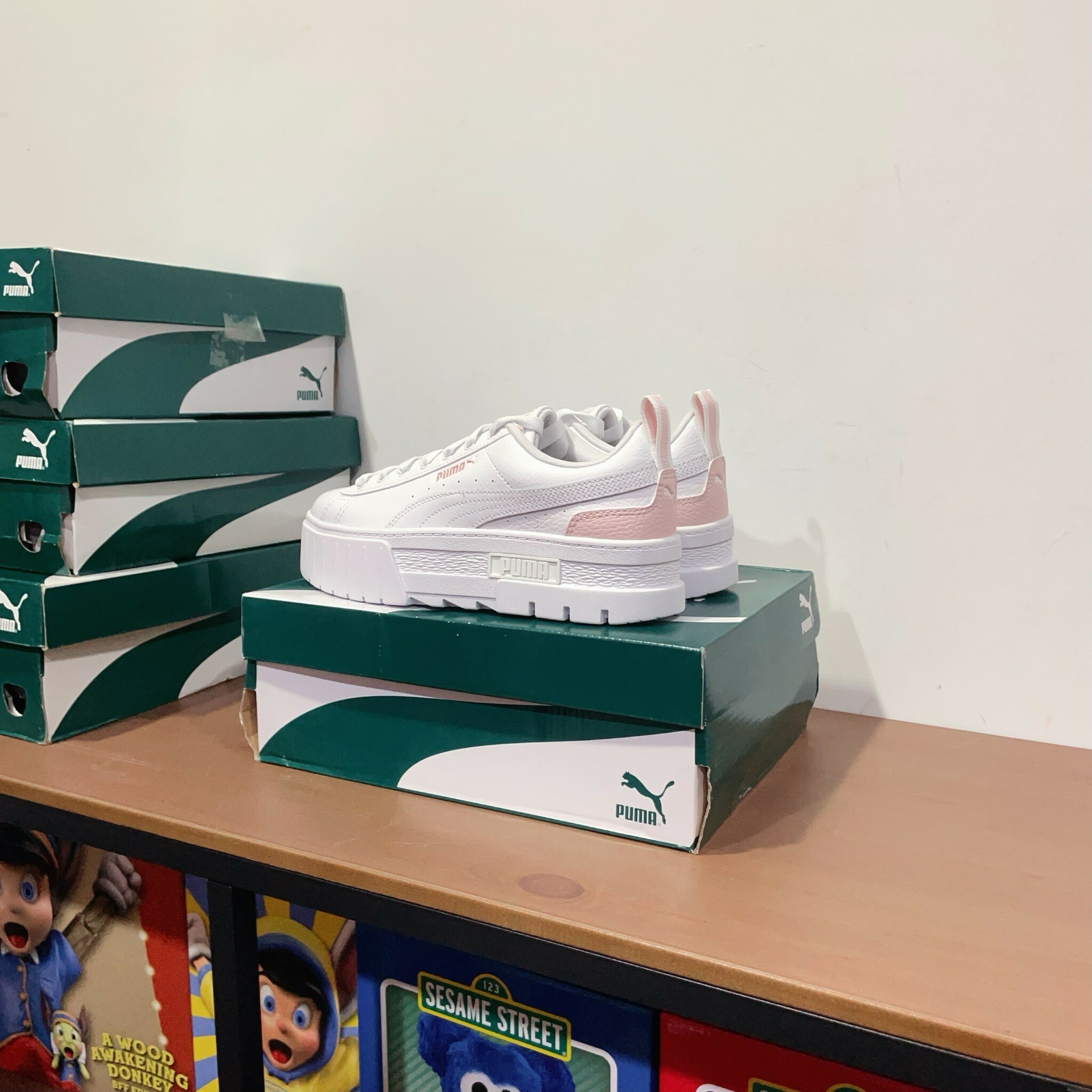 PUMA Mayze 歐美限定 白粉 粉紅 白色 增高 結構 厚底鞋 38452705