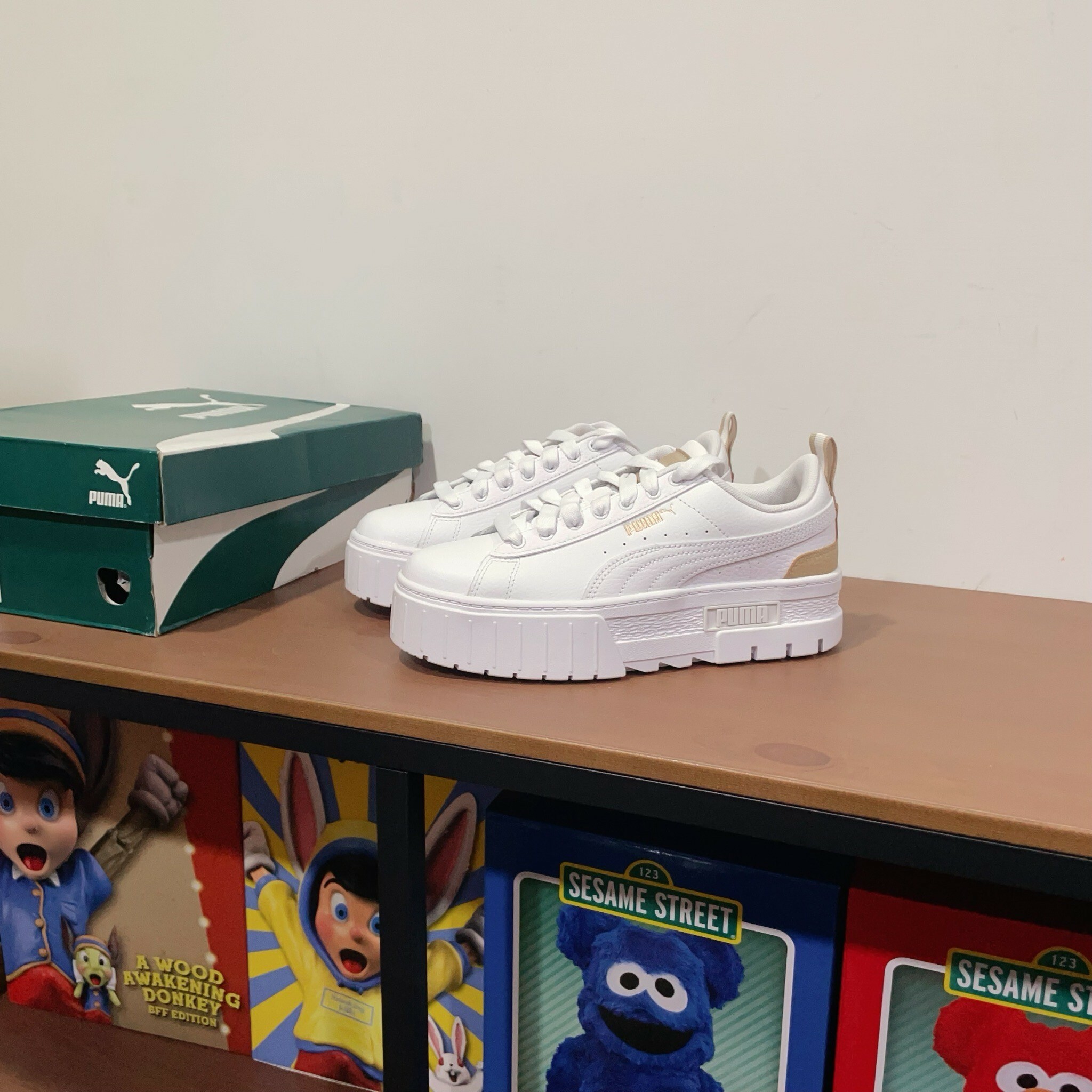 PUMA Mayze 歐洲限定 奶茶 白色 蔡依林 增高 厚底鞋 38452713