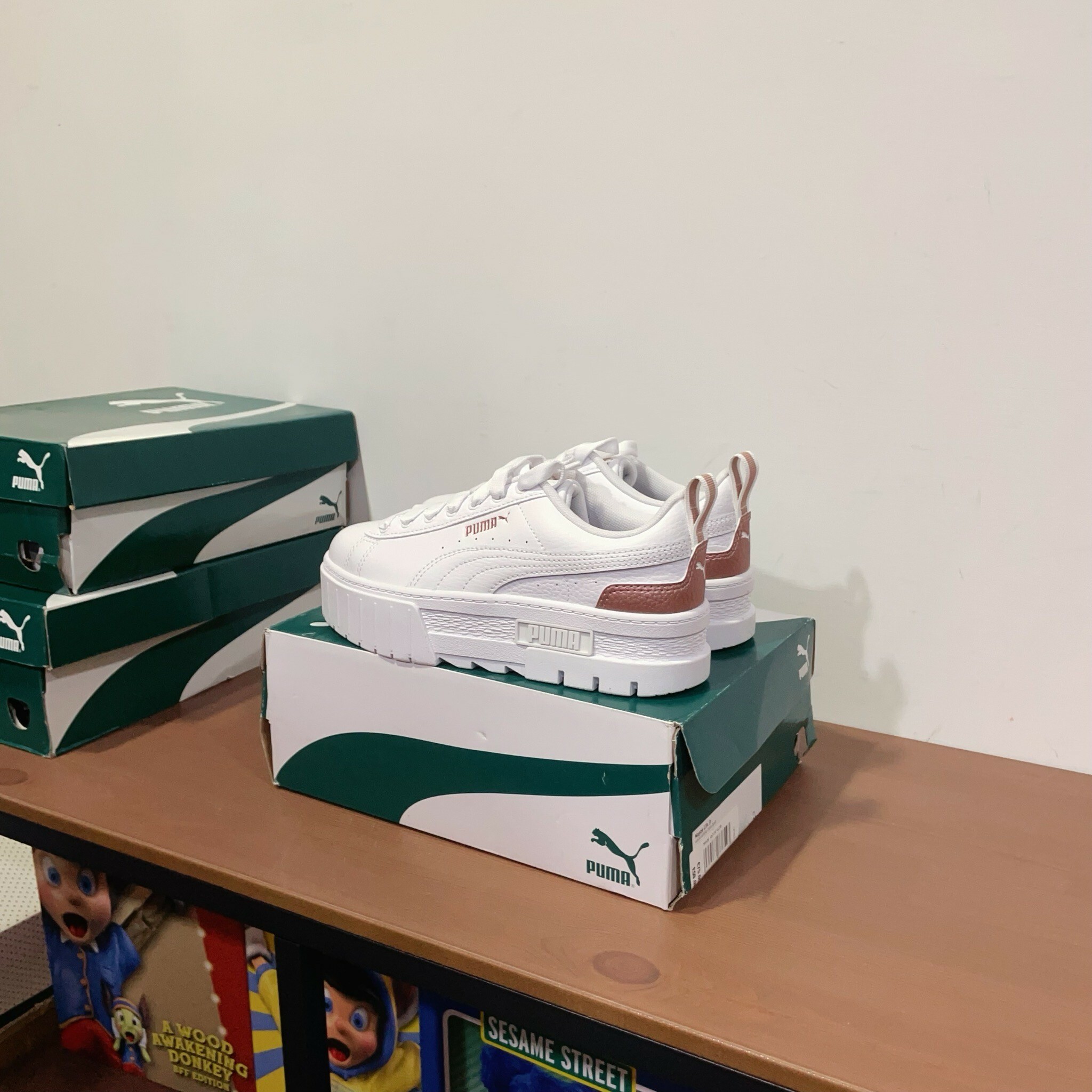 PUMA Mayze 歐美限定 玫瑰金 白色 增高 結構 厚底鞋 38452704