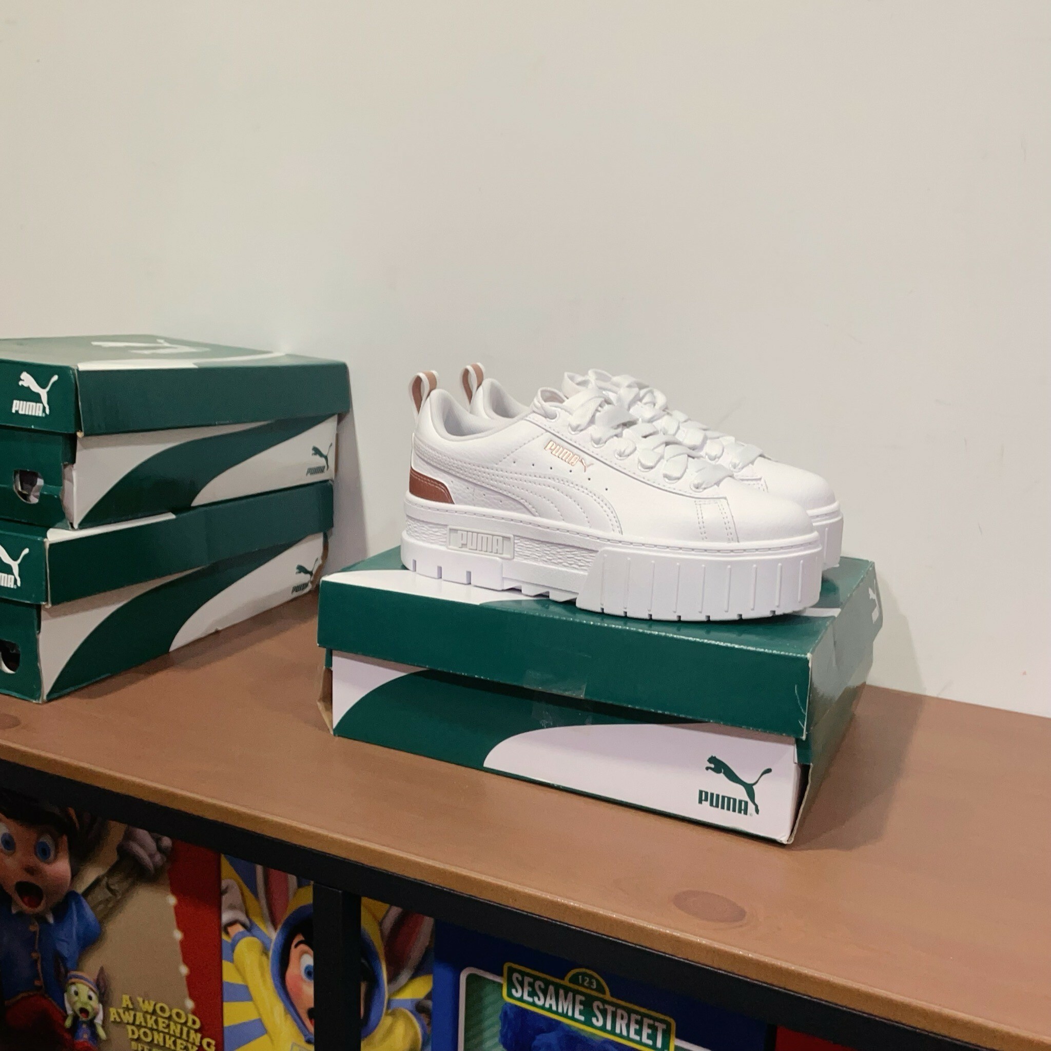 PUMA Mayze 歐美限定 玫瑰金 白色 增高 結構 厚底鞋 38452704