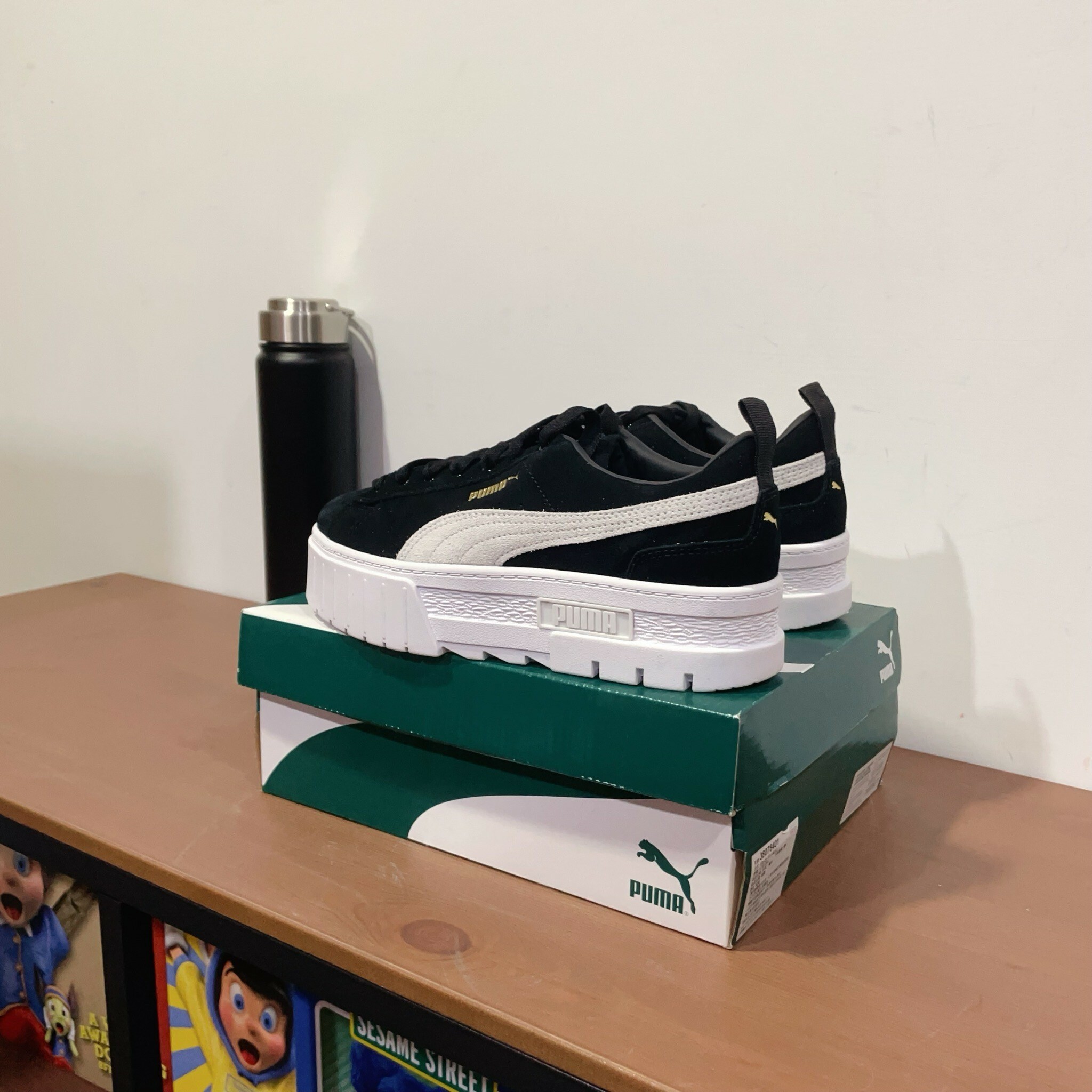 PUMA Mayze 黑色 黑白 蔡依林 增高 結構 厚底鞋 38078401