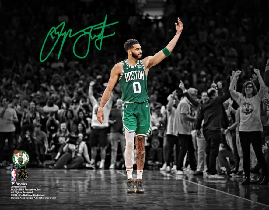 Jayson Tatum Boston Celtics Autographed 11" x 14" 2024 NBA Finals Champions Spotlight Photograph