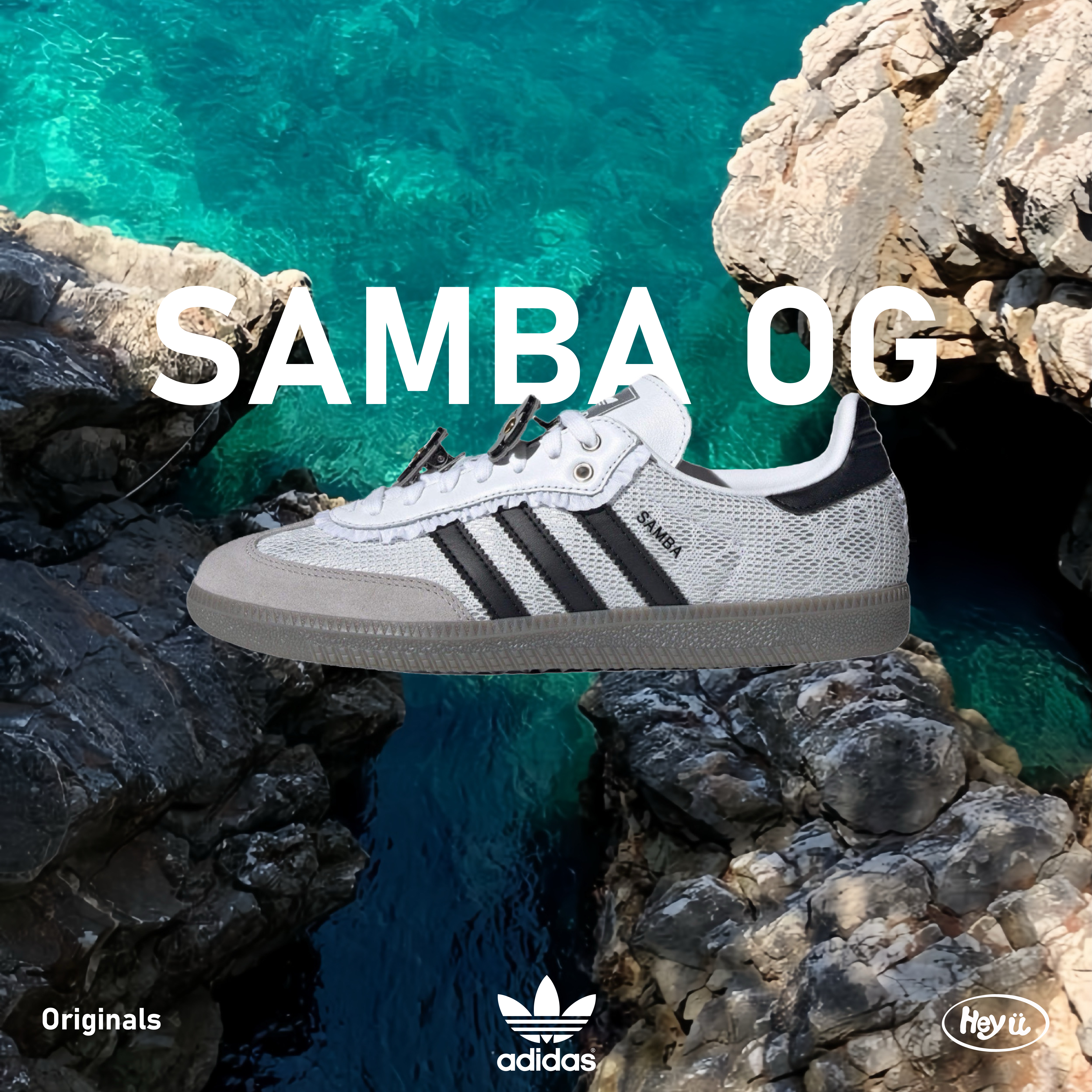 Adidas Originals SAMBA OG 白絲 (女款)