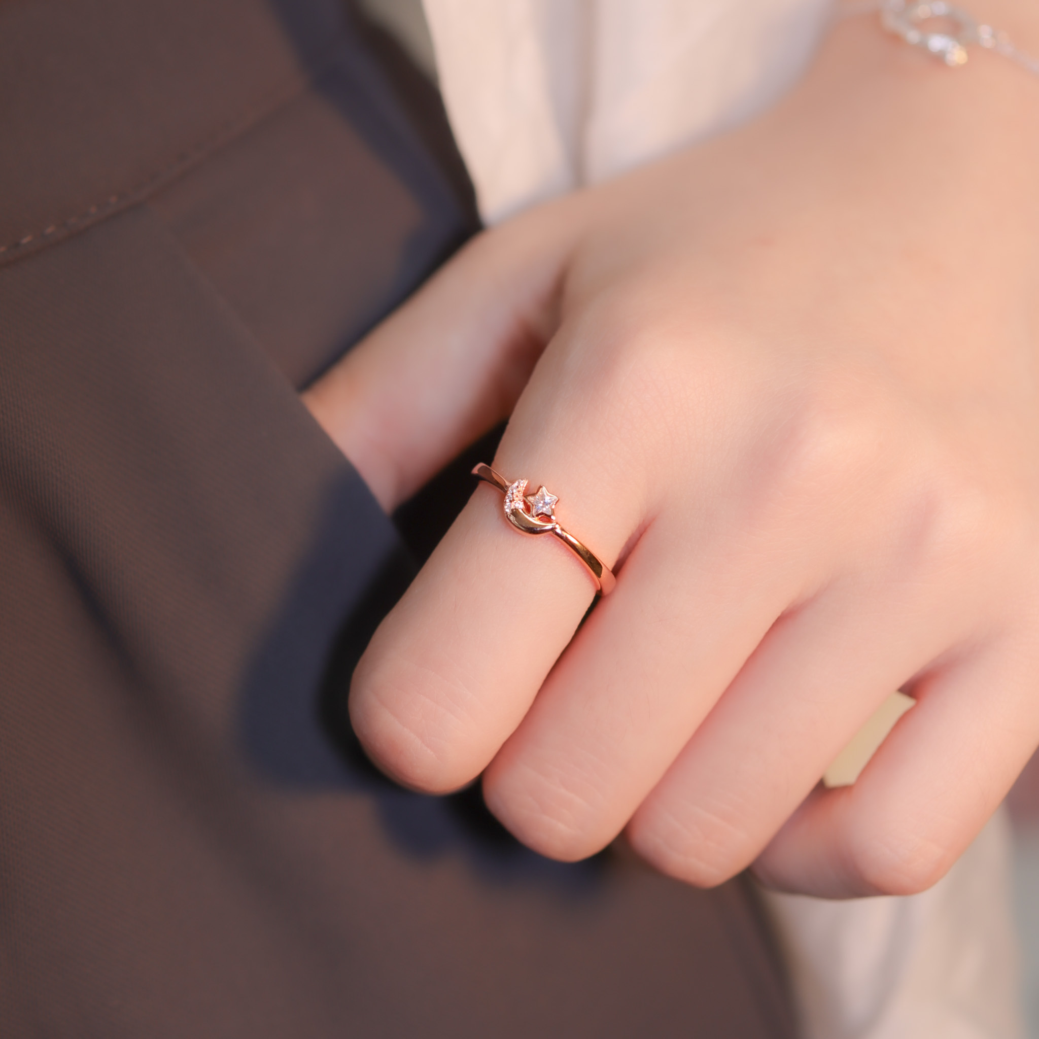 | 925 Silver・White Gold・Rose Gold | Daily Hug Ring （Silver / Rose Gold） | RI0698 |