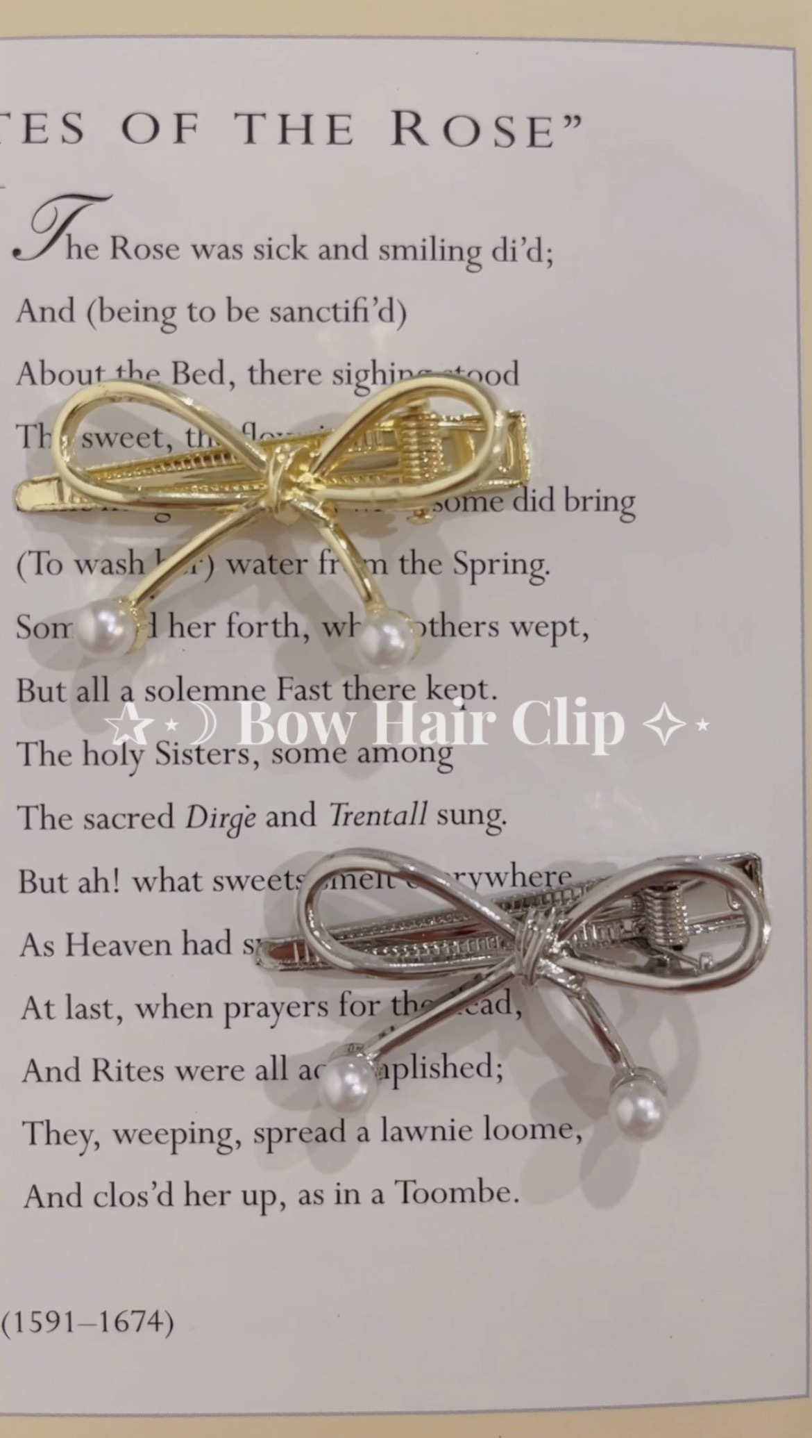 H01 Bow Hair Clip 蝴蝶結髮夾