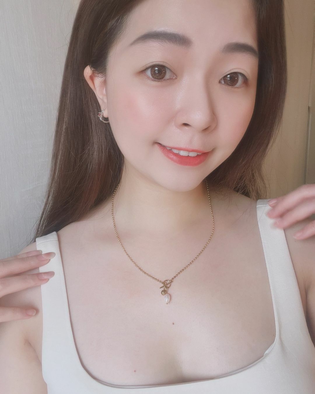 巴洛克珍珠OT扣醫療鋼項鍊