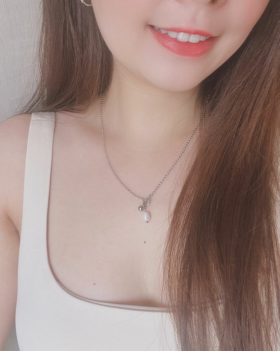 巴洛克珍珠OT扣醫療鋼項鍊