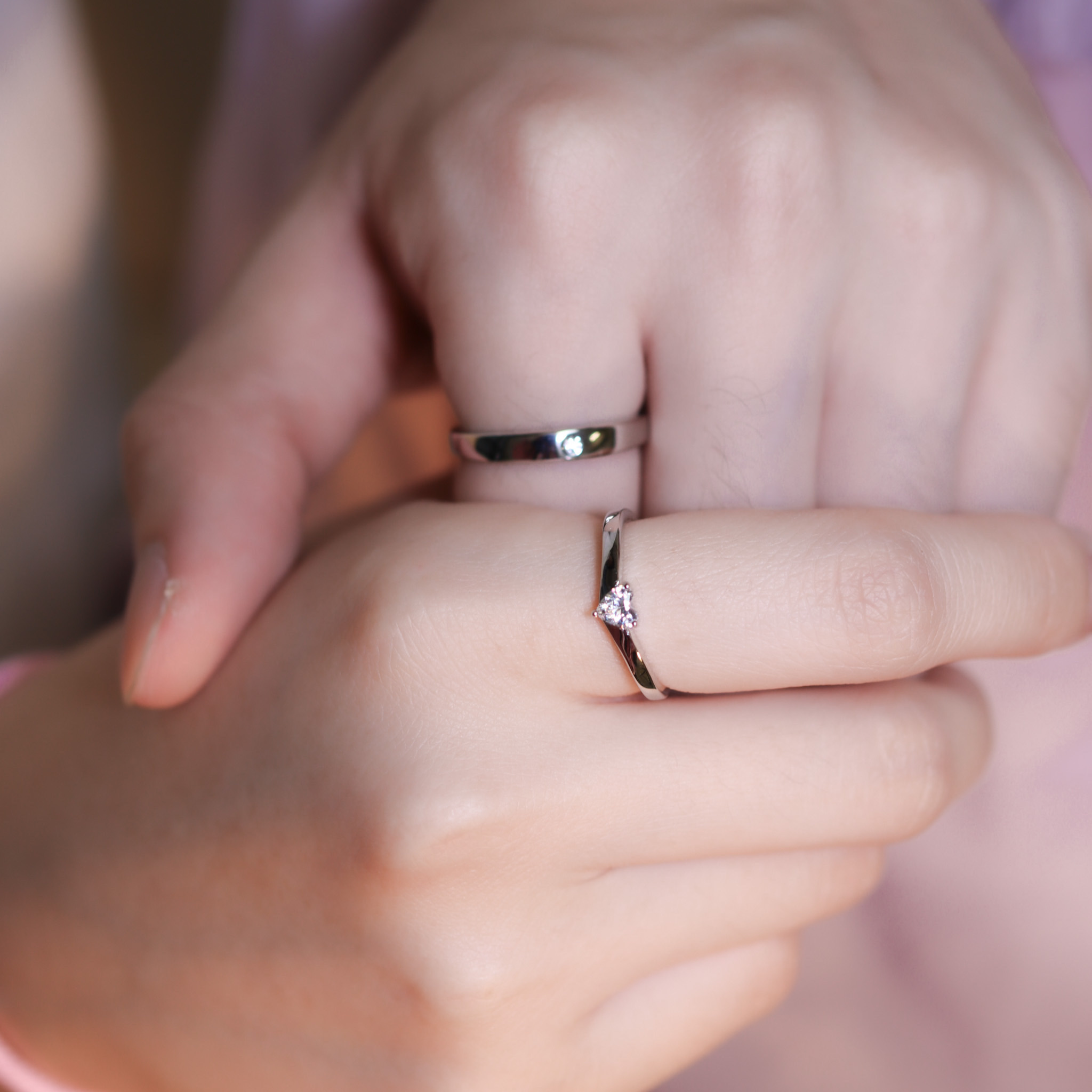 | 925 Silver・ White Gold | Only Love You Couple Ring  | RI0699 |