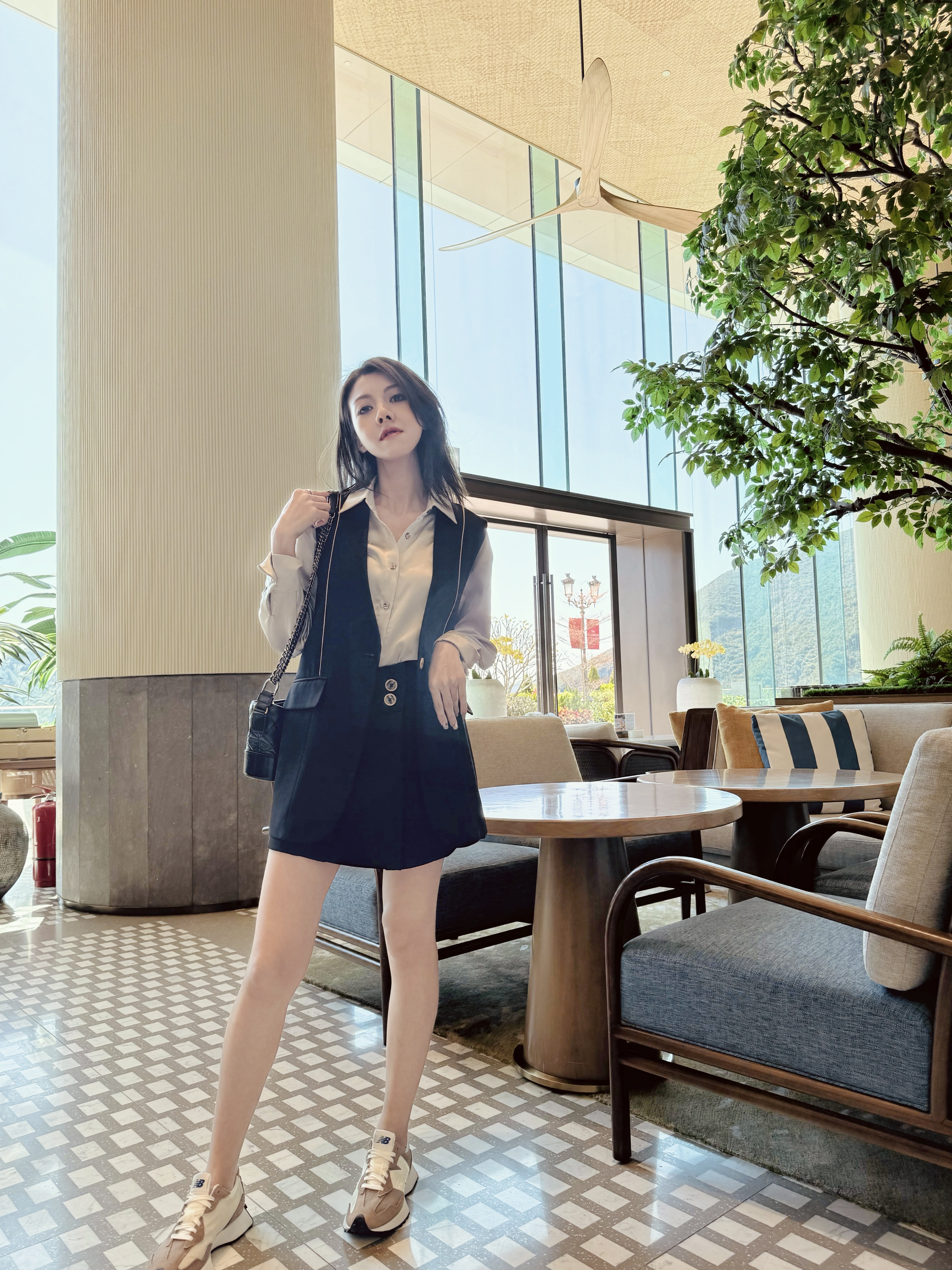 High Waisted Asymmetrical Culotte Shorts_PT244L07