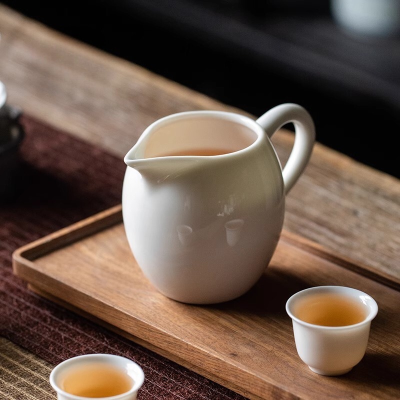 羊脂玉白瓷茶海