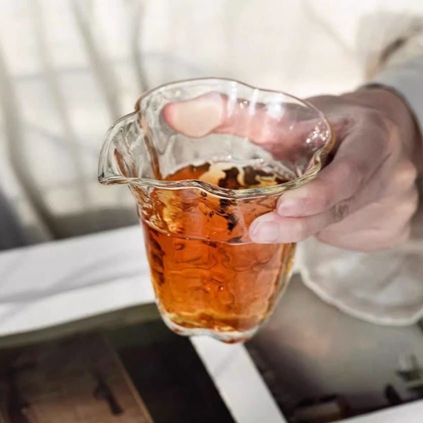 海棠冰晶玻璃茶海