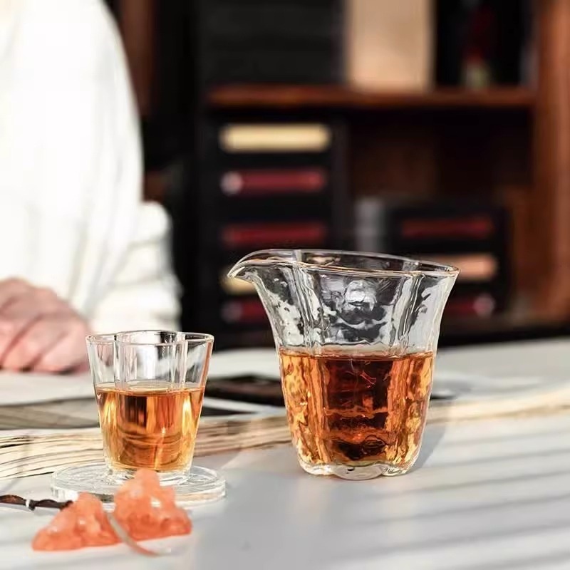 海棠冰晶玻璃茶海