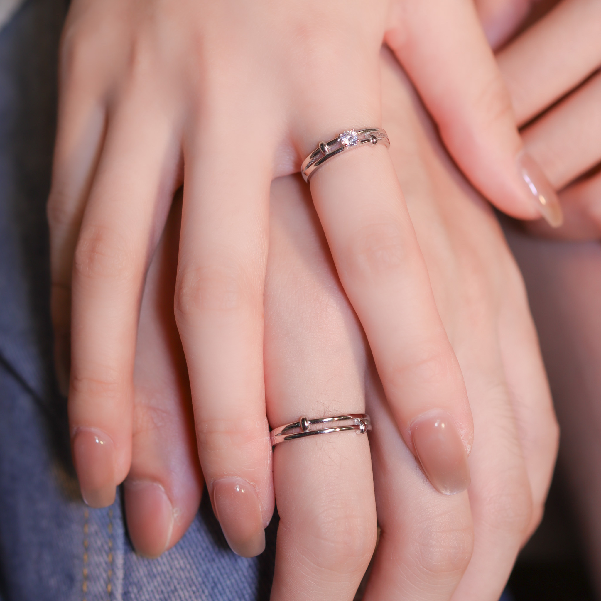 | 925銀・白金 | 相愛穿梭時空情侶戒指 （可刻字）  | RI0706 |