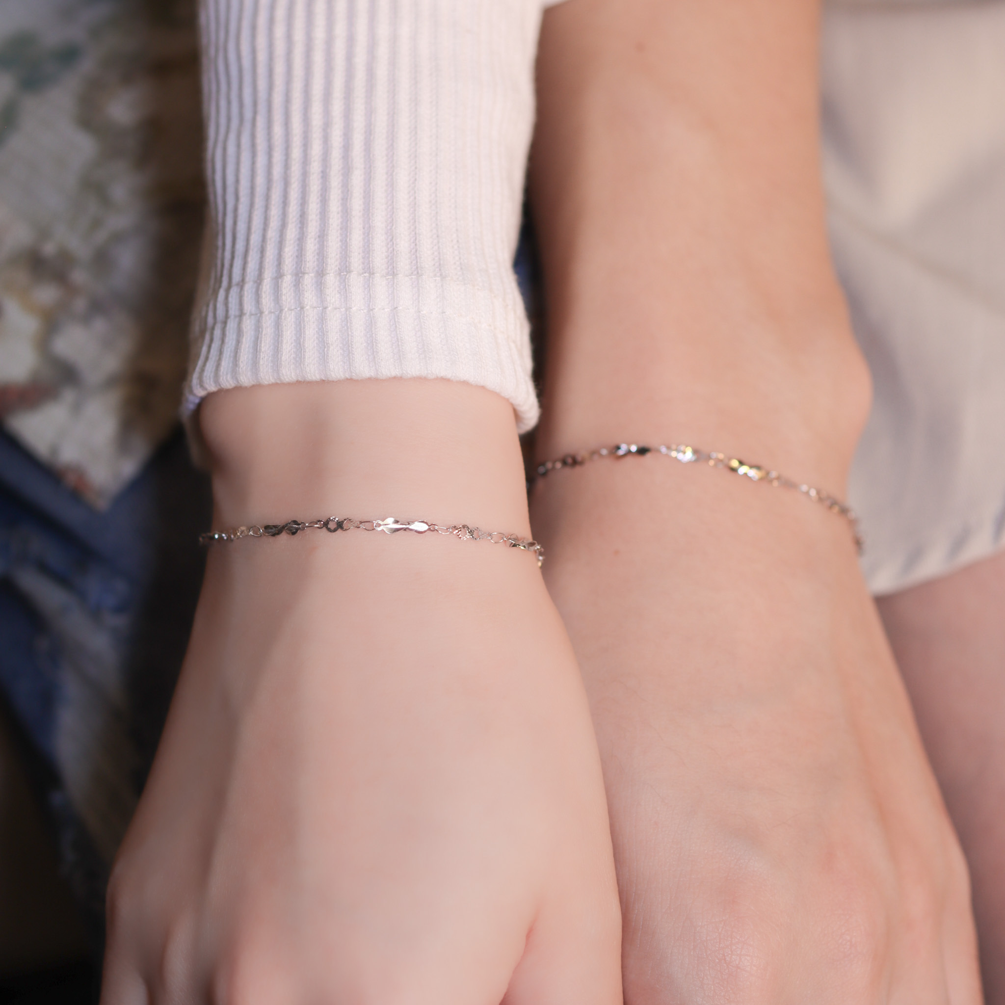 | 925純銀・白金 | 轉身仍是我情侶軟手鐲 （男款 /女款） | BR1132 |