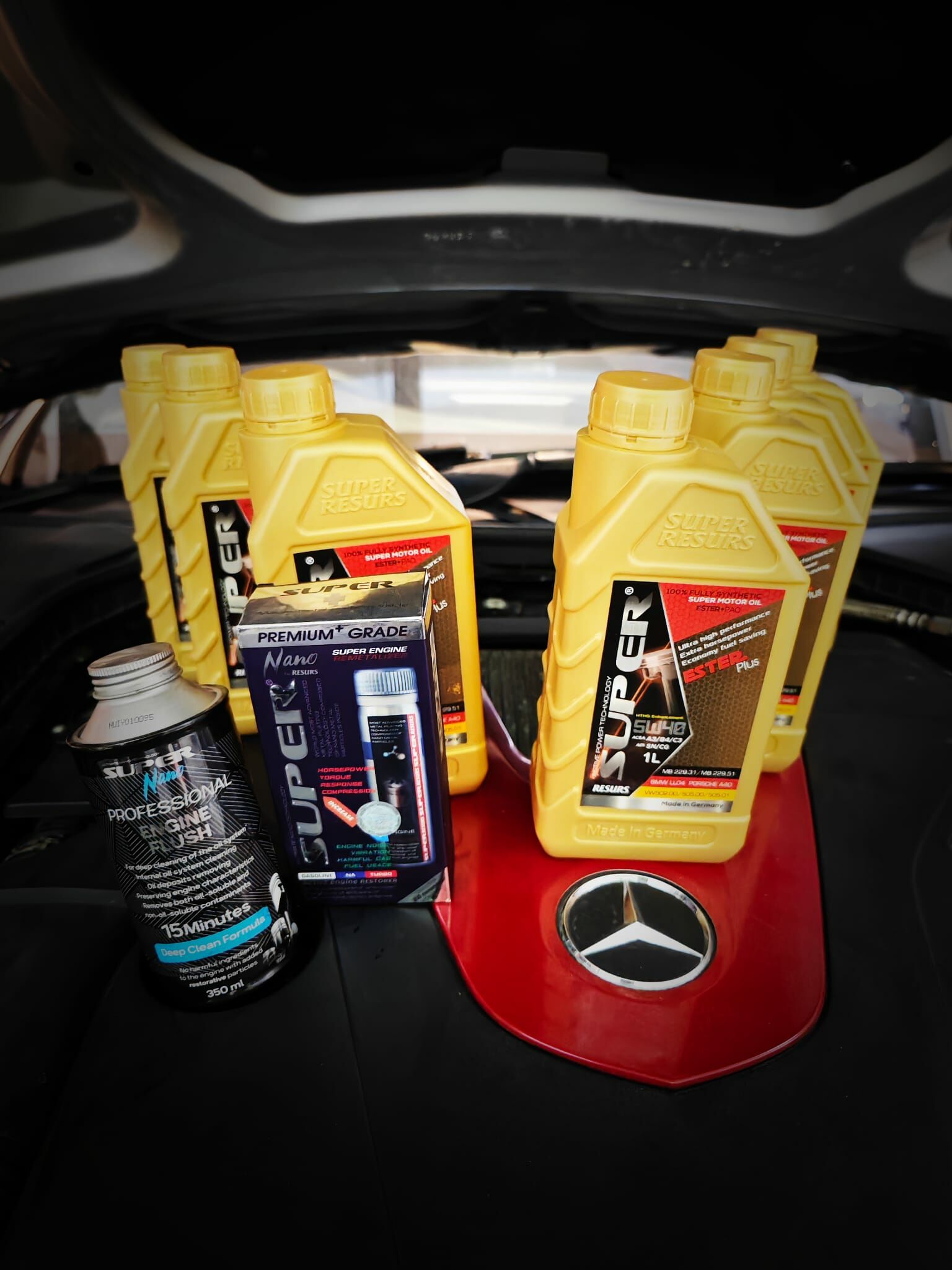 SUPERNANO mercedes-benz AMG C43 v6 engine 引擎修復劑 引擎機油 偈油 換油套餐 MS Tuning 觀塘 REMAP 汽車保養 5w40