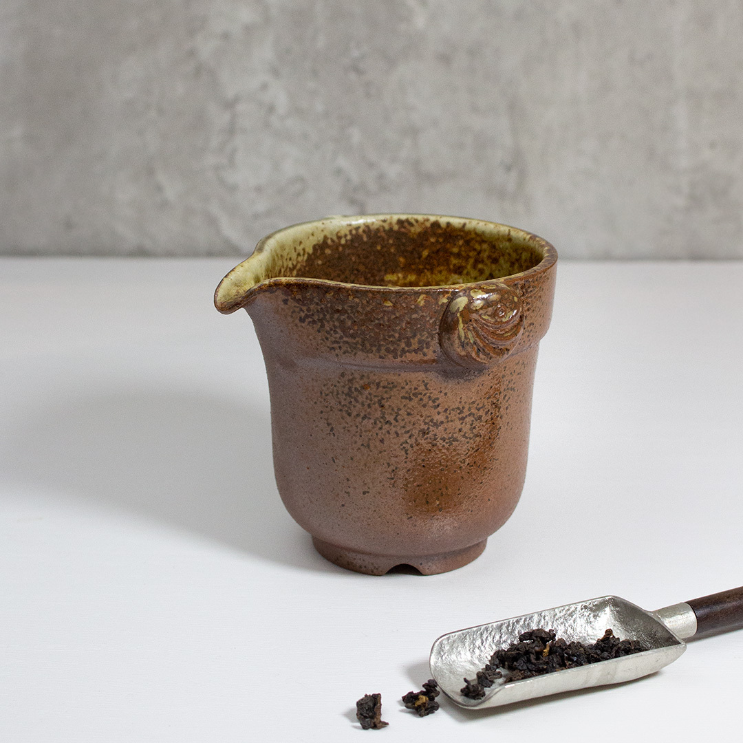 古韻磚紅雙耳公道杯