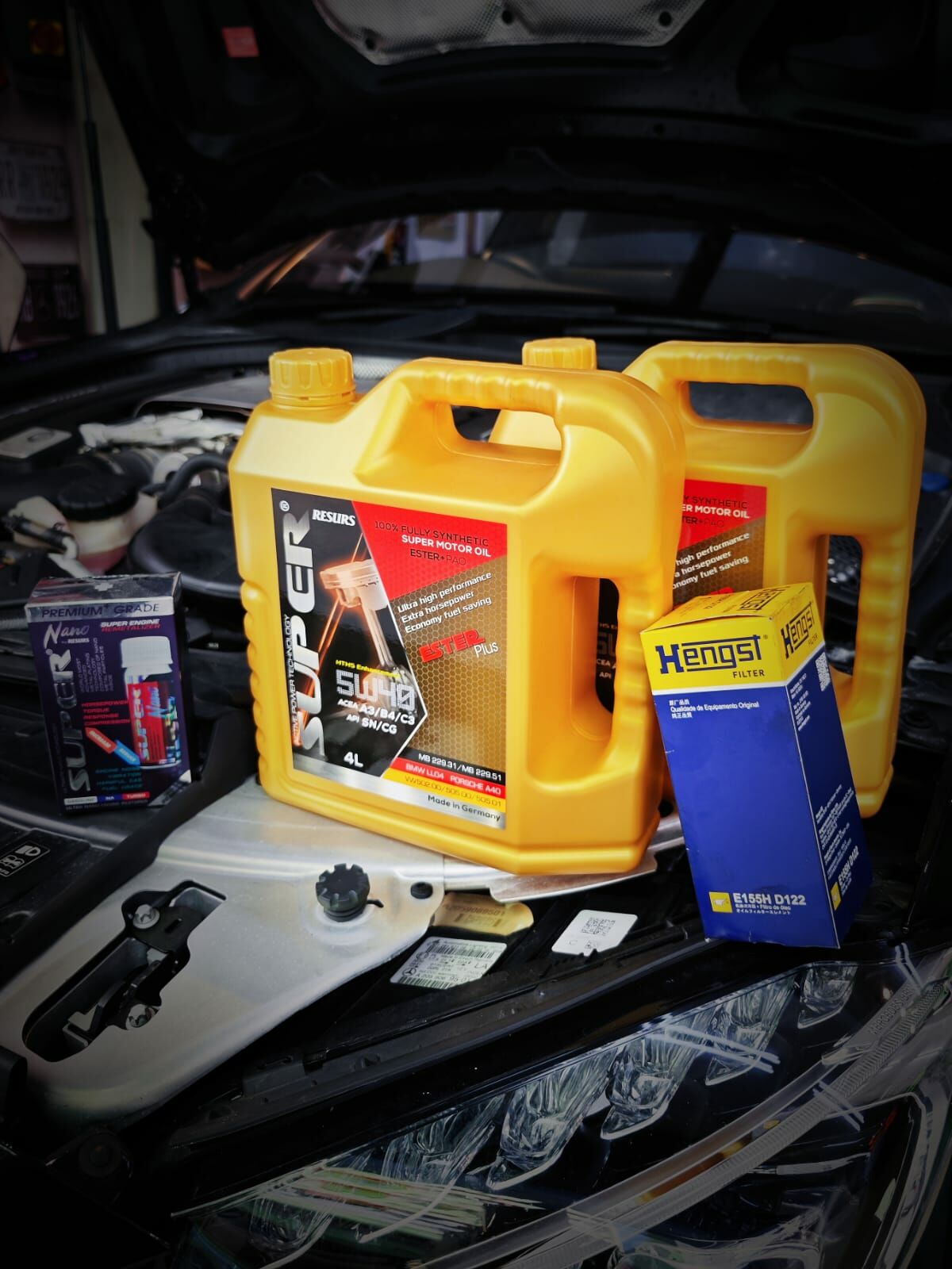 Supernano mercedes-amg c63 S engine restorer motor oil 引擎修復 換油 套餐 ms tuning w205