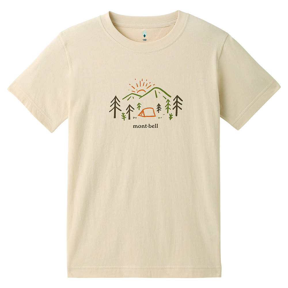 日本mont-bell: 純棉 Cotton T Kid's Yama No Asa 130-160