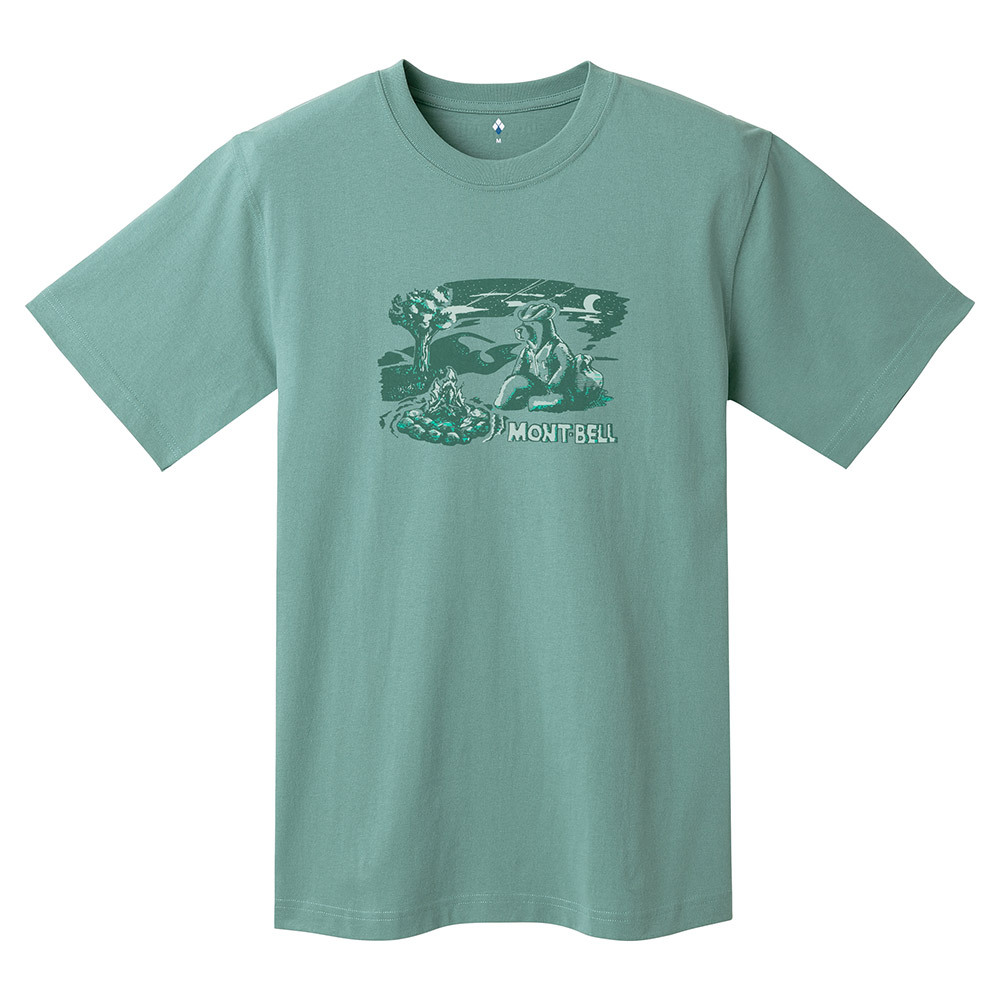 日本mont-bell: 純棉 Pear Skin Cotton T Campfire
