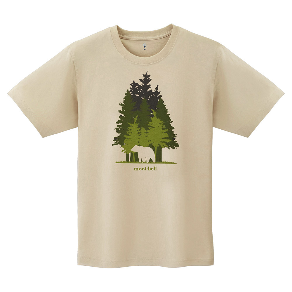 日本mont-bell: 純棉 Pear Skin Cotton T Forest and Bear