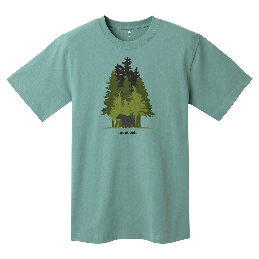 日本mont-bell: 純棉 Pear Skin Cotton T Forest and Bear